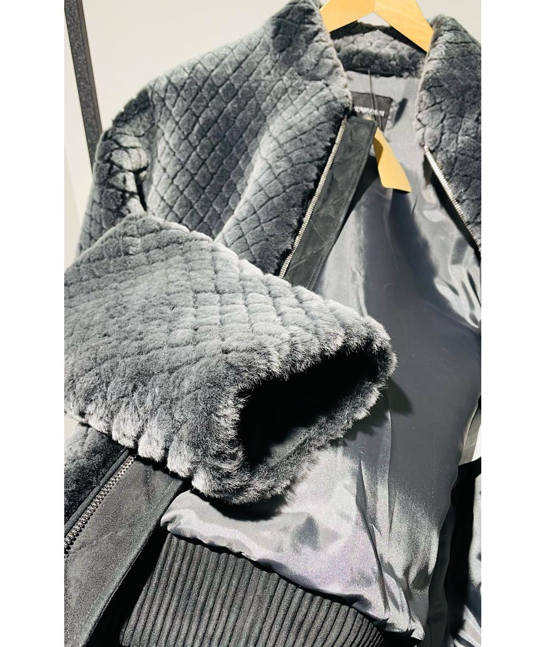 EMPORIO ARMANI Серая меховая куртка, фото 8