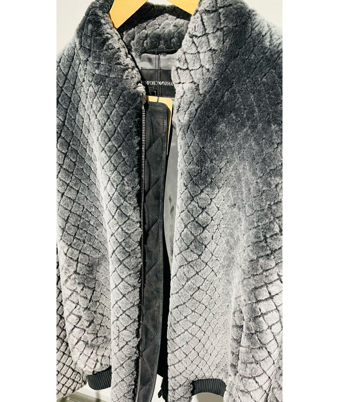 EMPORIO ARMANI Серая меховая куртка, фото 5