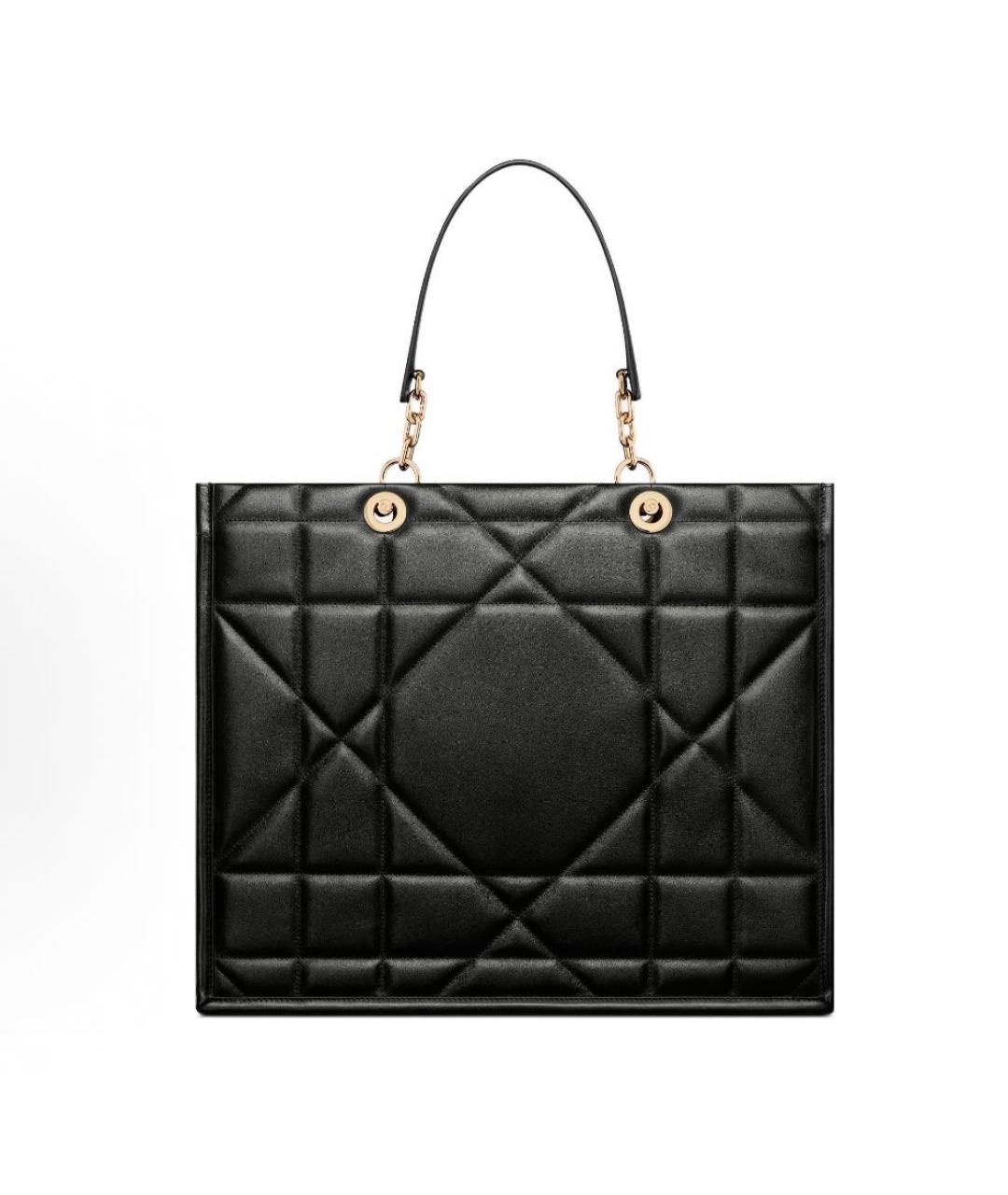 CHRISTIAN DIOR Черная кожаная сумка с короткими ручками, фото 3