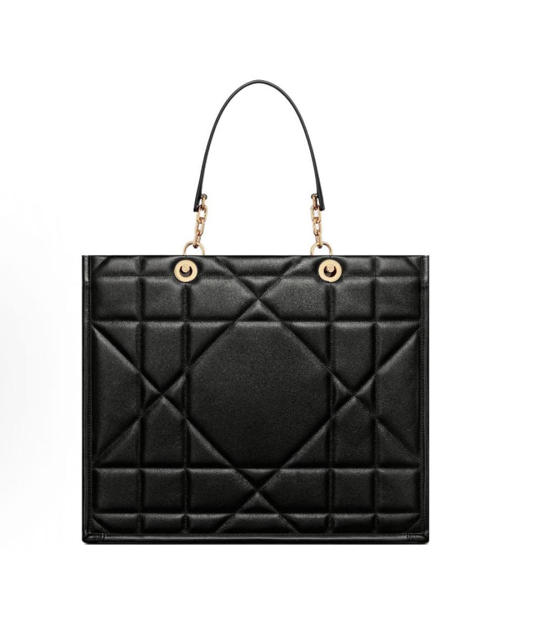 CHRISTIAN DIOR Черная кожаная сумка с короткими ручками, фото 6