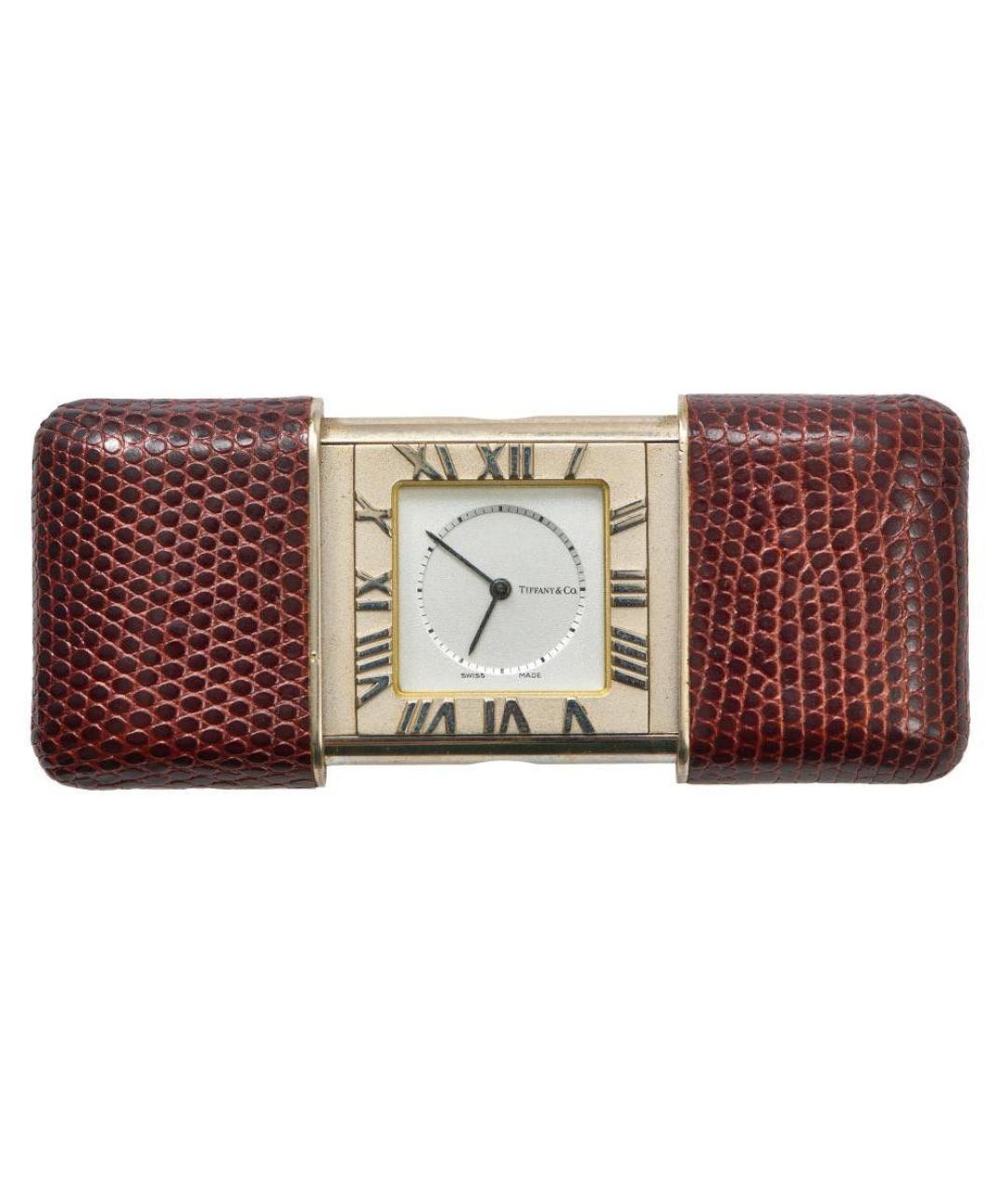 TIFFANY&CO Бордовые с серебряным покрытием часы, фото 1