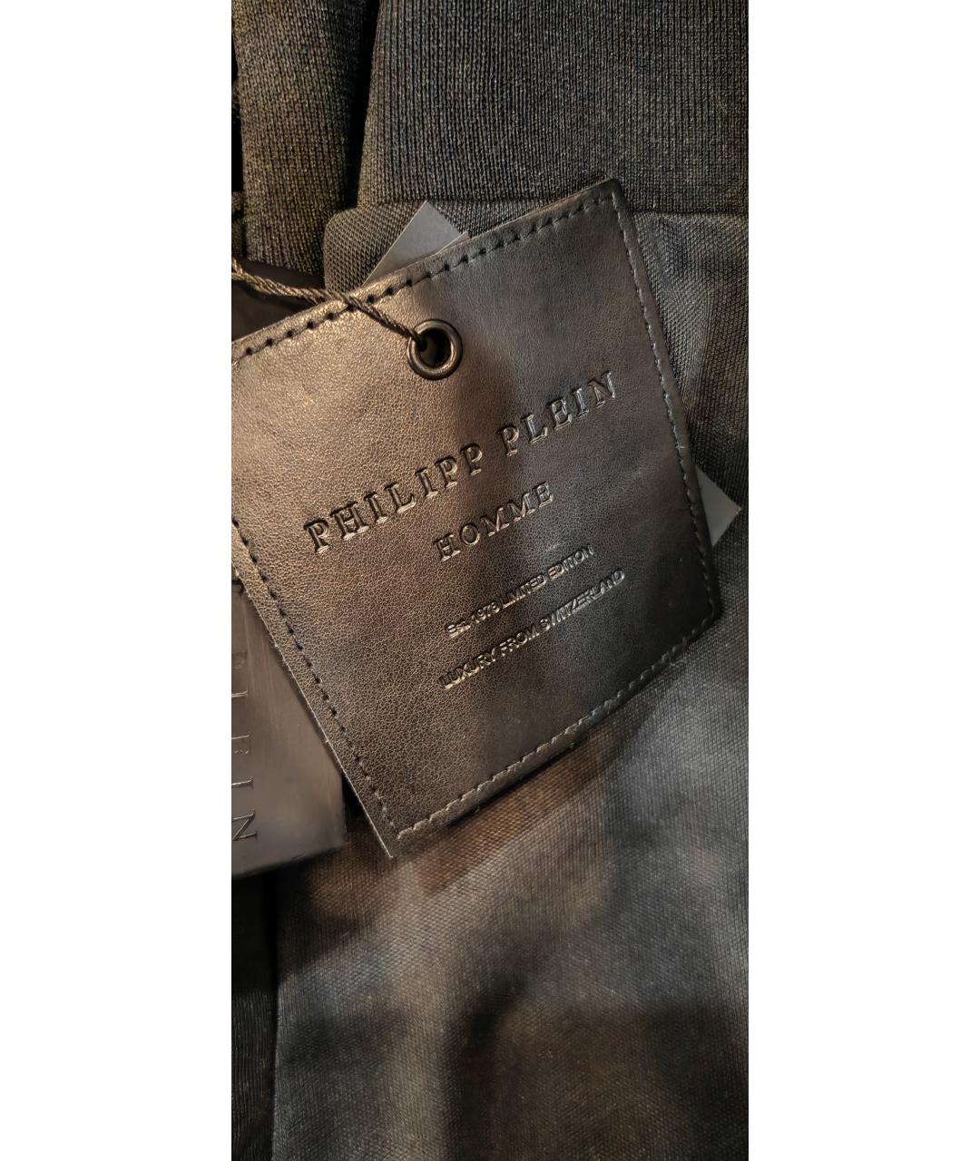 PHILIPP PLEIN Черный хлопковый спортивный костюм, фото 6