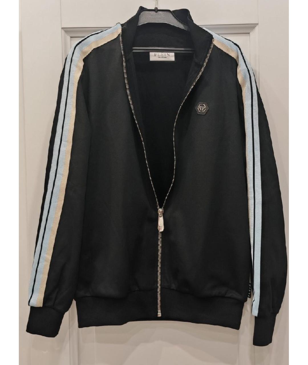 PHILIPP PLEIN Черный хлопковый спортивный костюм, фото 2