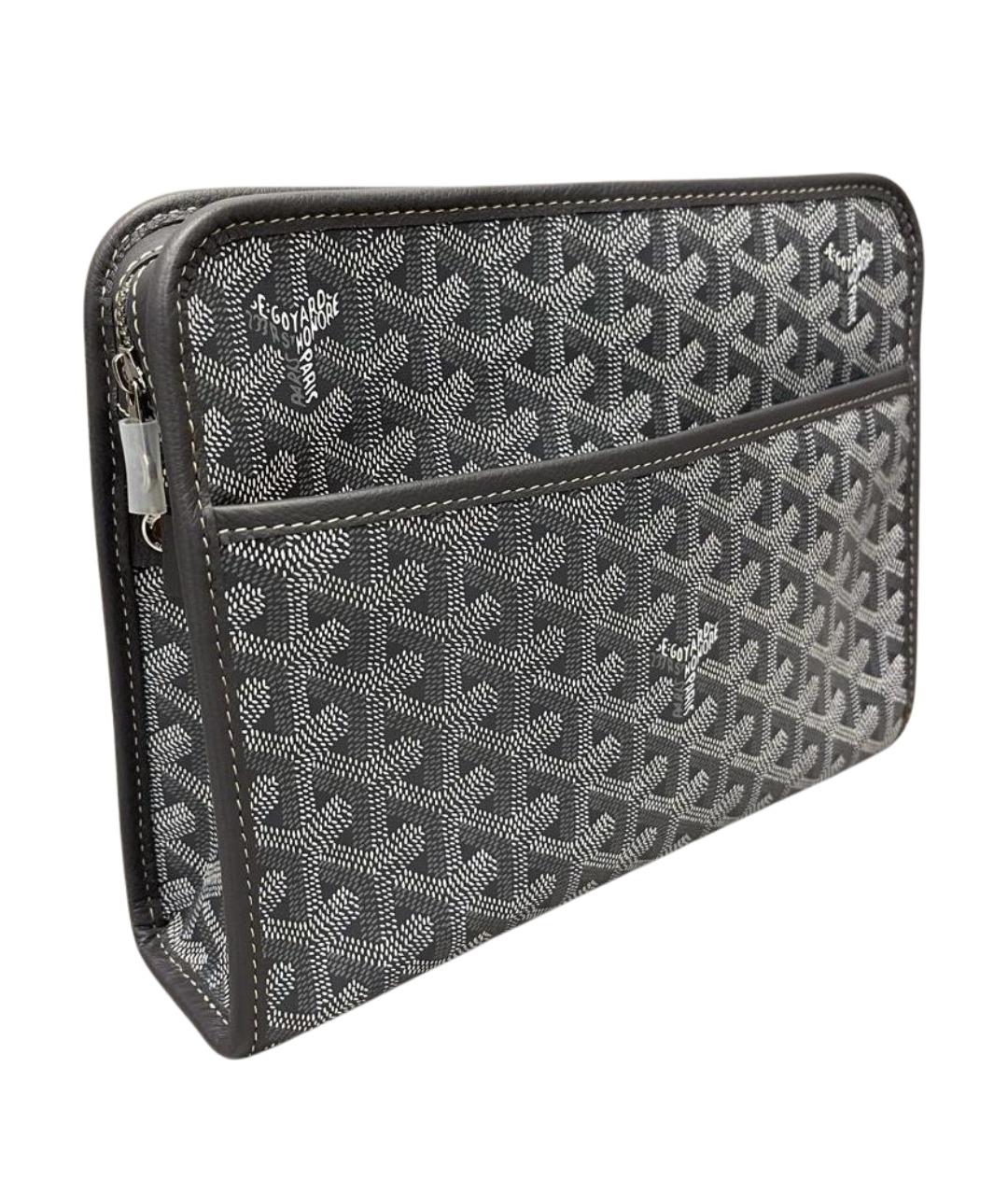 GOYARD Серая кожаная папка для документов, фото 1