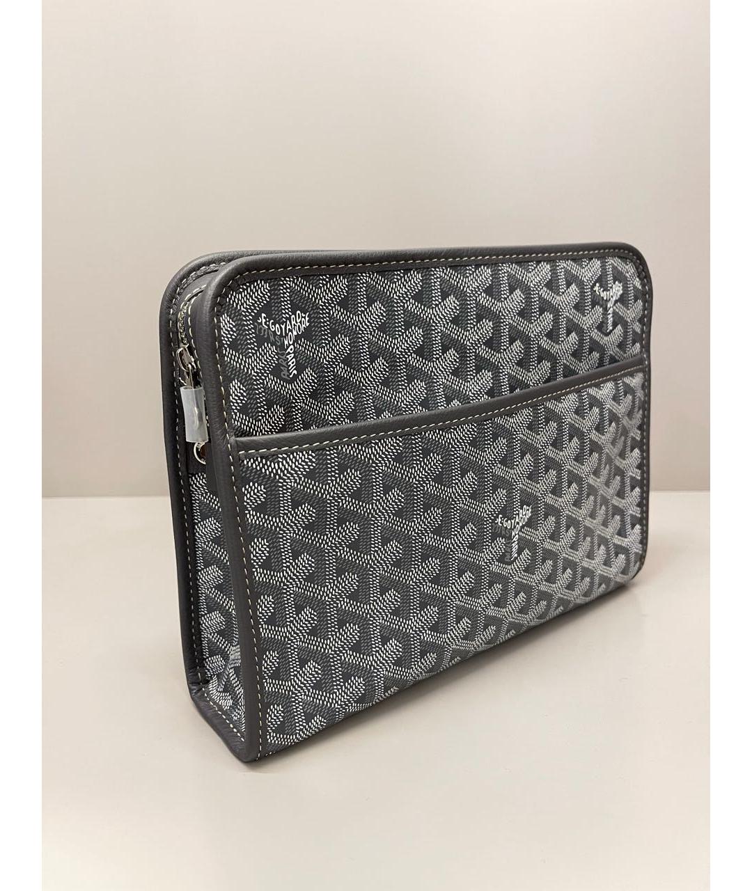 GOYARD Серая кожаная папка для документов, фото 7