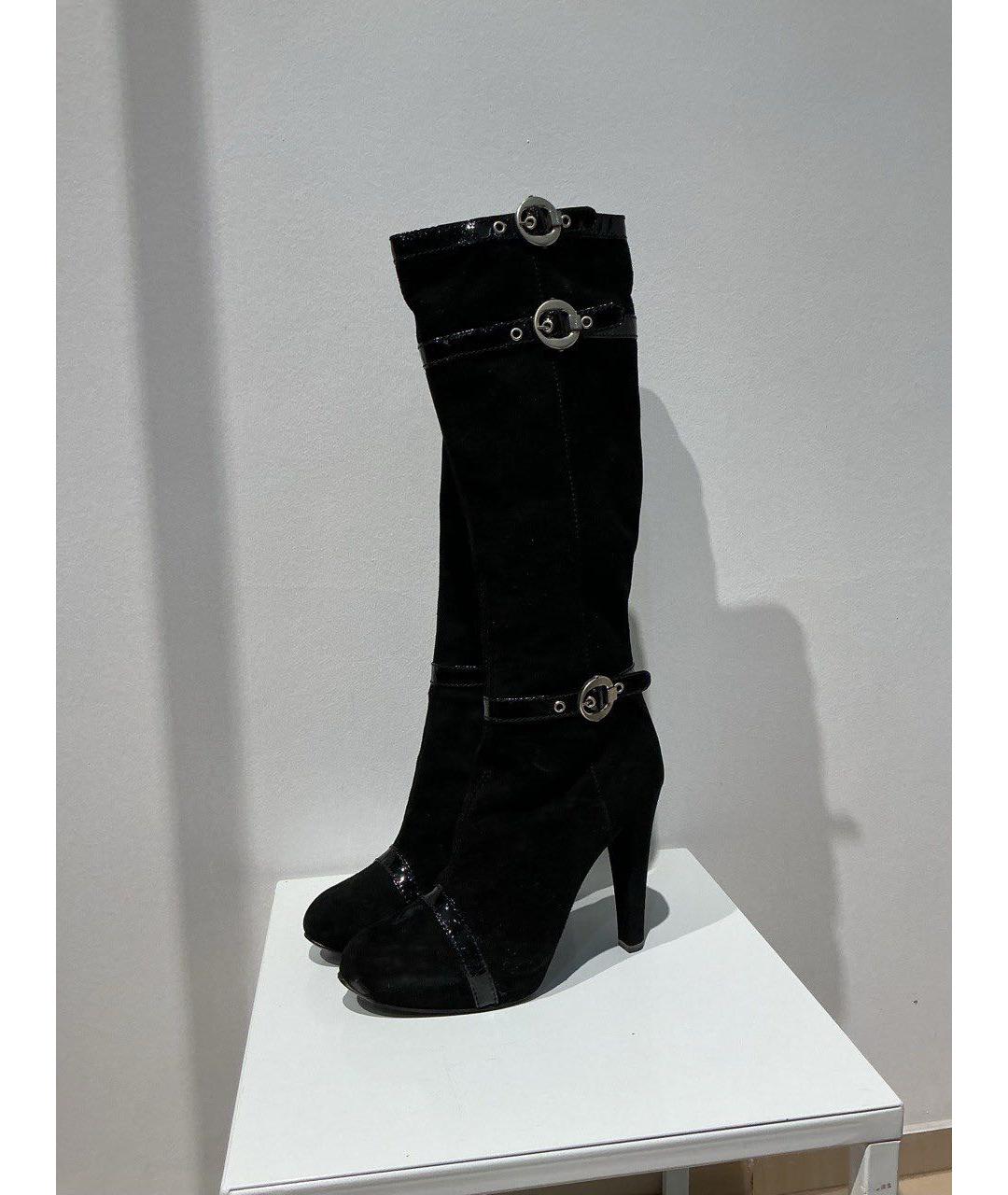 CASADEI Черные замшевые сапоги, фото 4