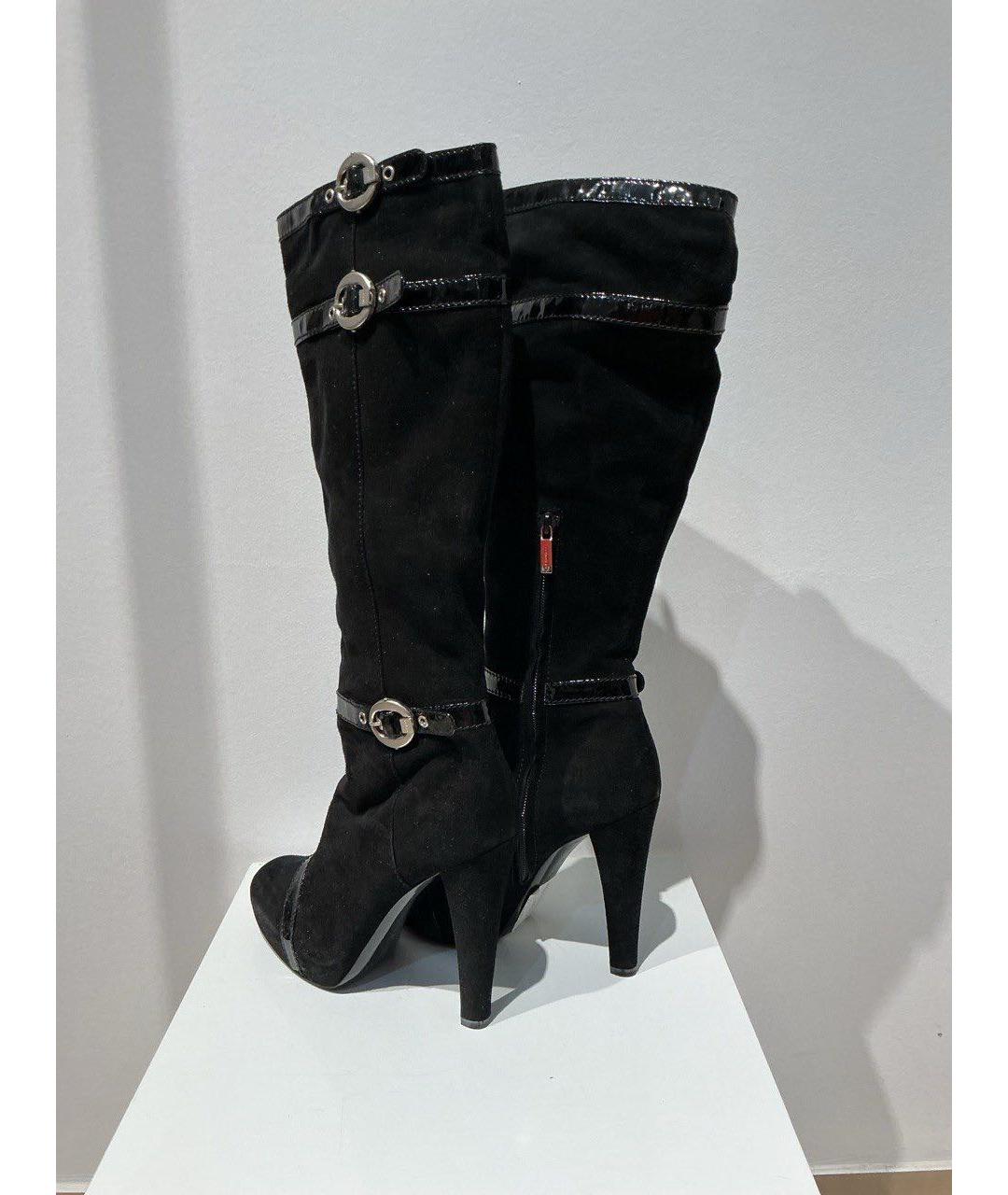 CASADEI Черные замшевые сапоги, фото 2