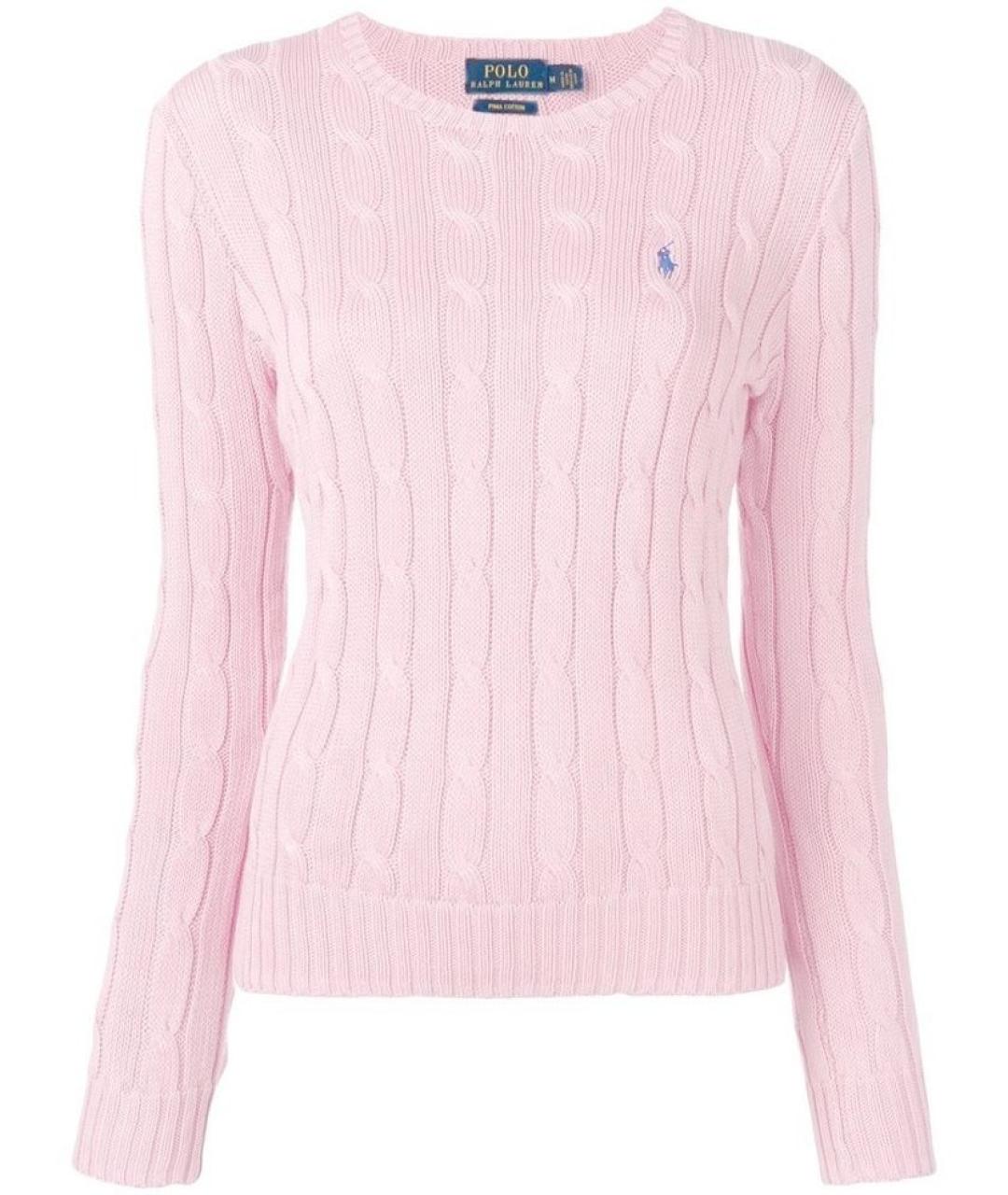 RALPH LAUREN Розовый хлопковый джемпер / свитер, фото 9