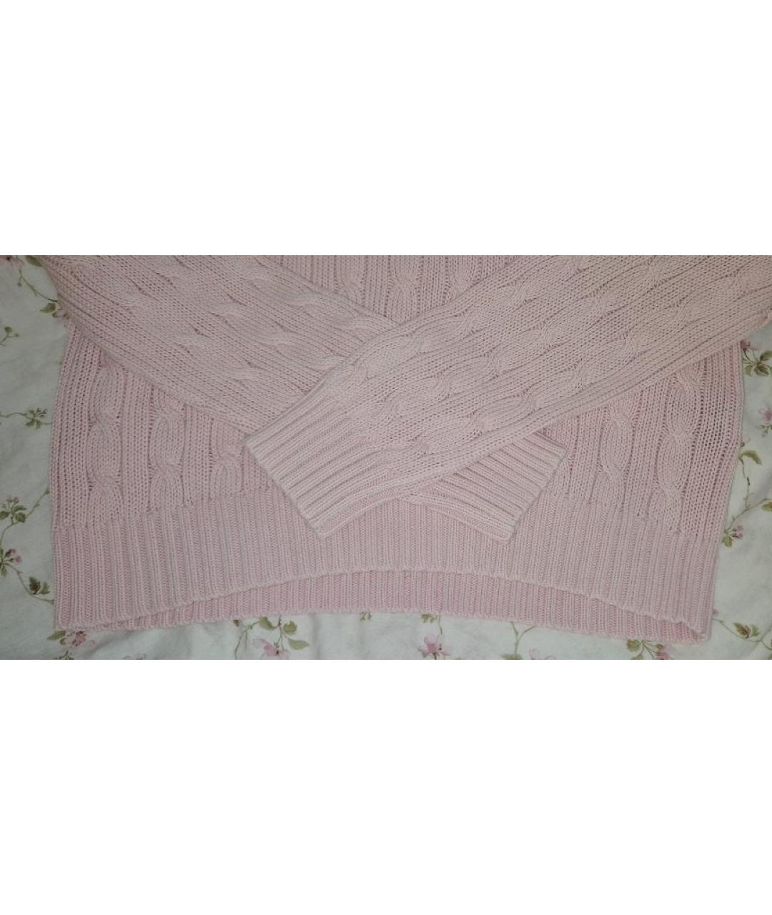 RALPH LAUREN Розовый хлопковый джемпер / свитер, фото 7