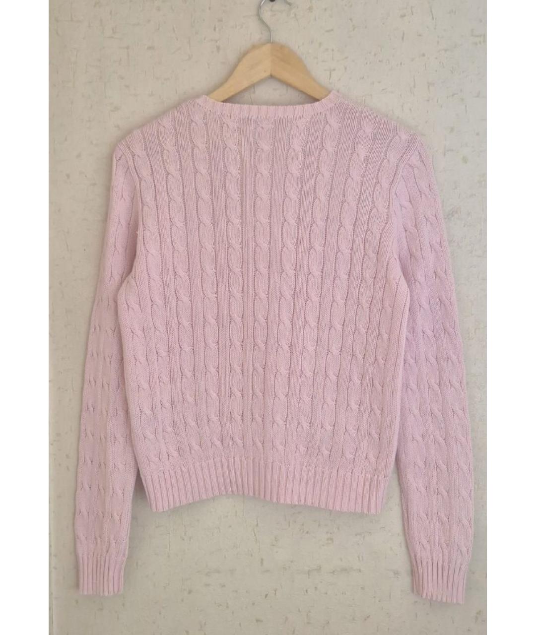 RALPH LAUREN Розовый хлопковый джемпер / свитер, фото 6