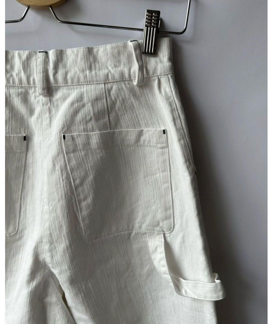 PERVERT Белые хлопковые прямые джинсы, фото 5