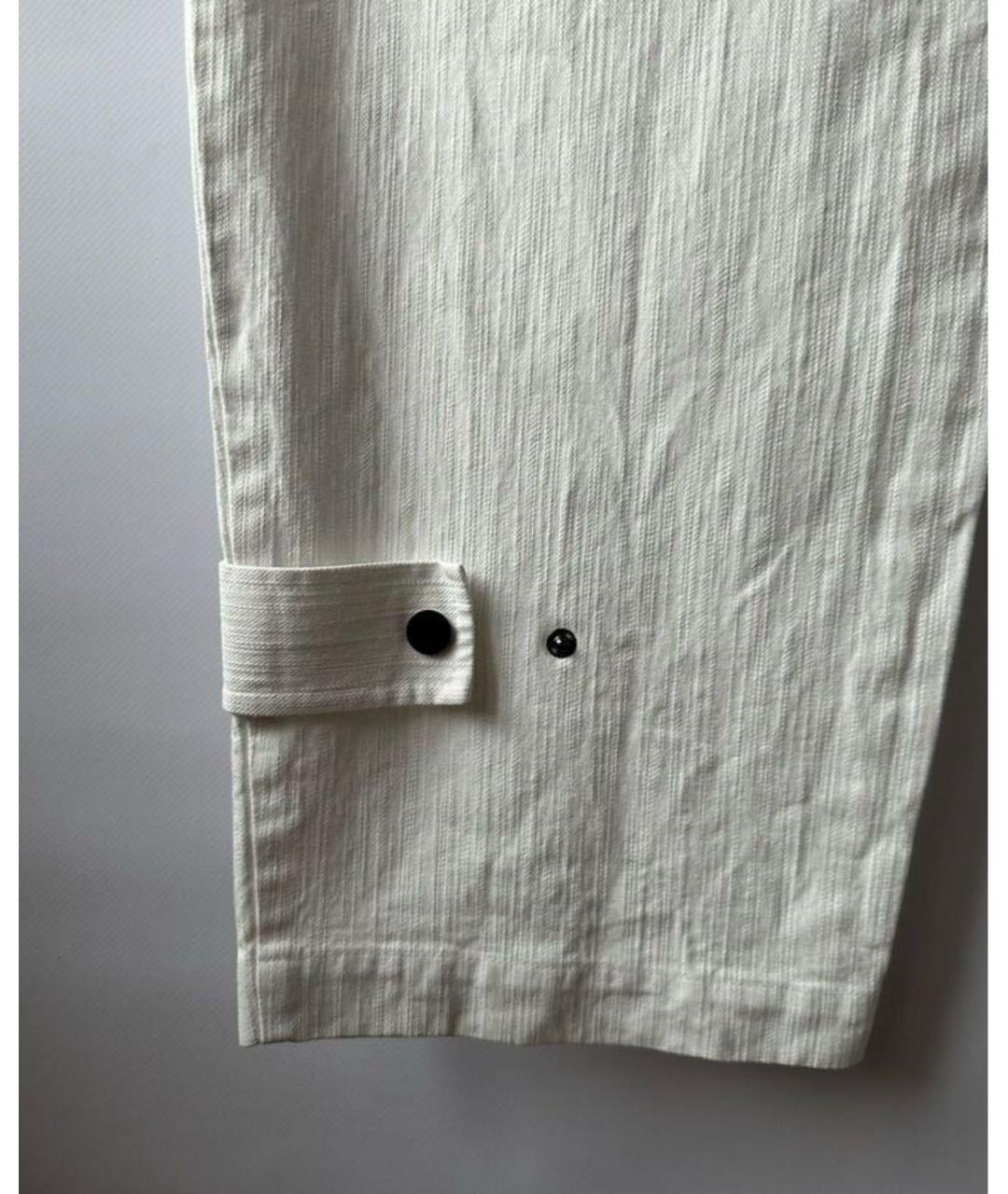 PERVERT Белые хлопковые прямые джинсы, фото 3