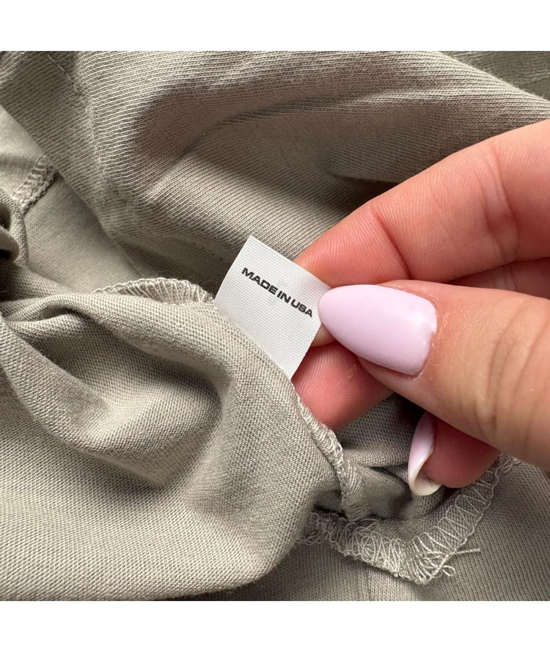 YEEZY Серая хлопковая футболка, фото 5