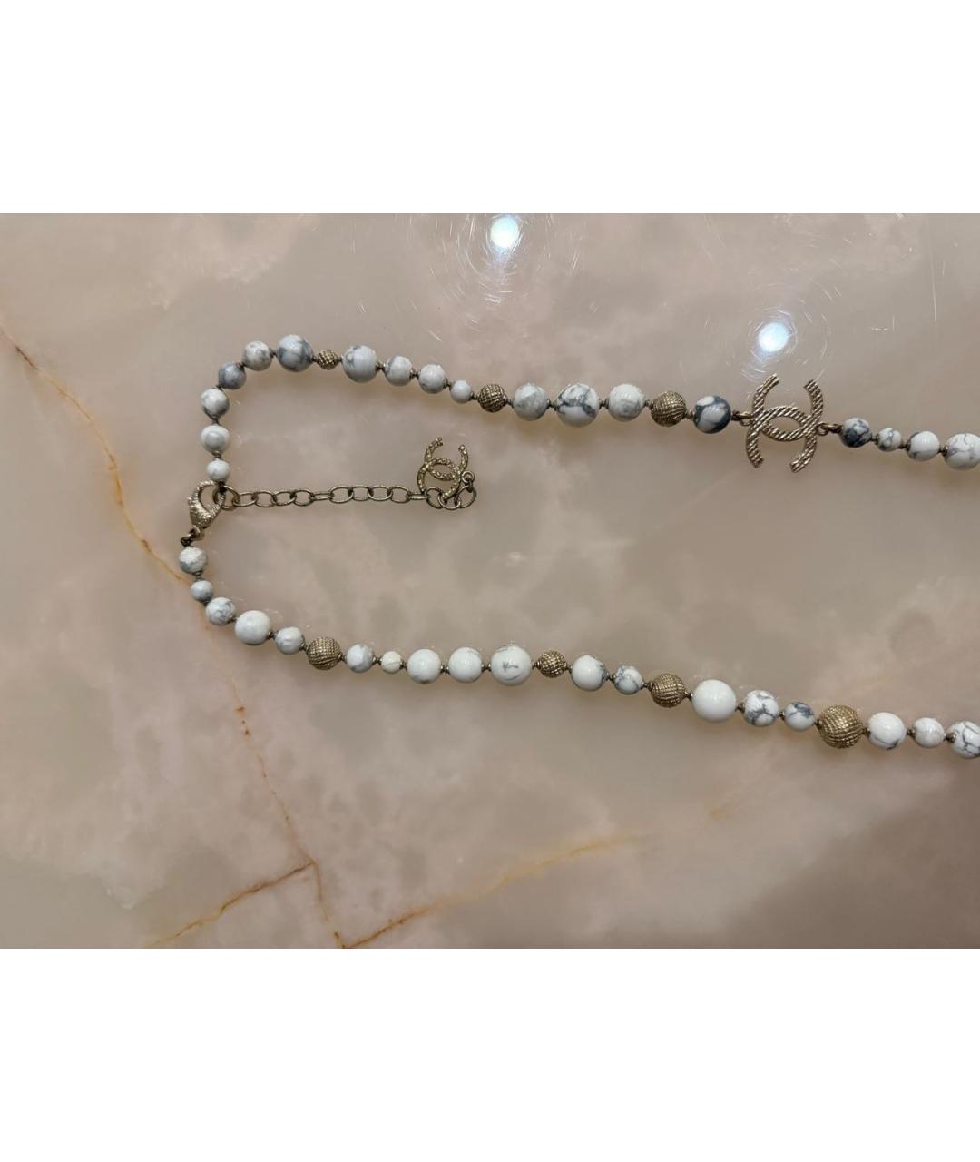 CHANEL Бежевое керамическое колье, фото 7