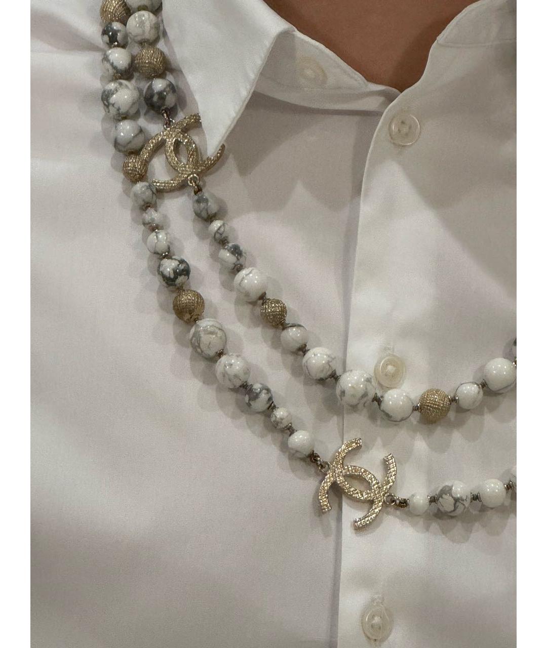 CHANEL Бежевое керамическое колье, фото 6