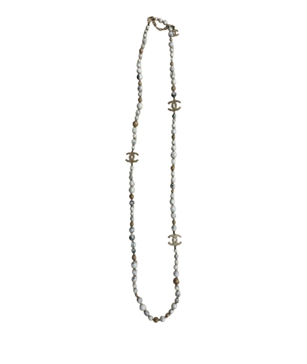 CHANEL Бежевое керамическое колье, фото 1