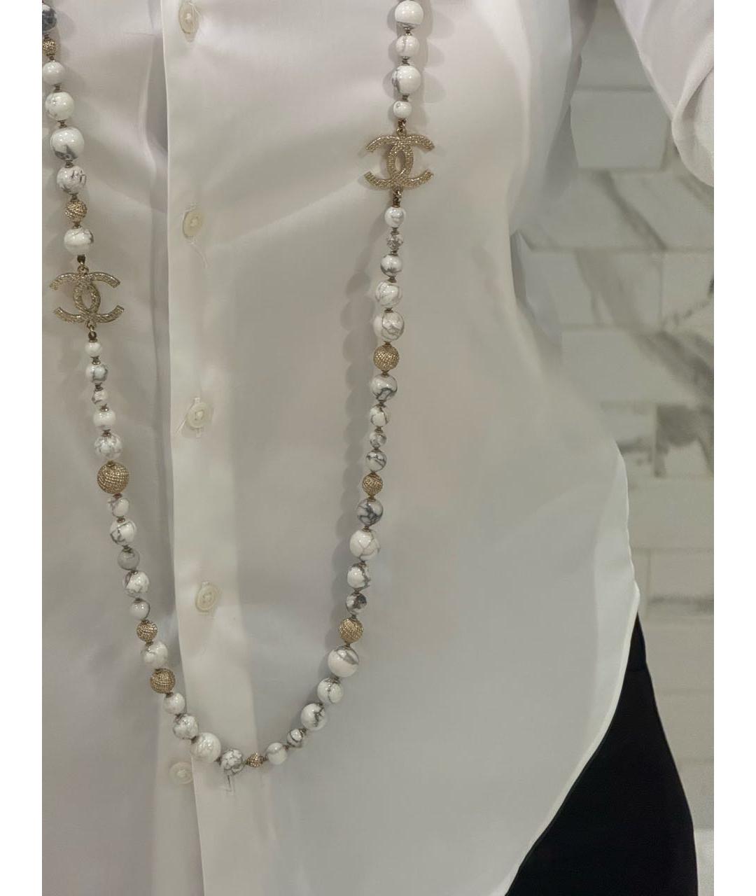 CHANEL Бежевое керамическое колье, фото 5