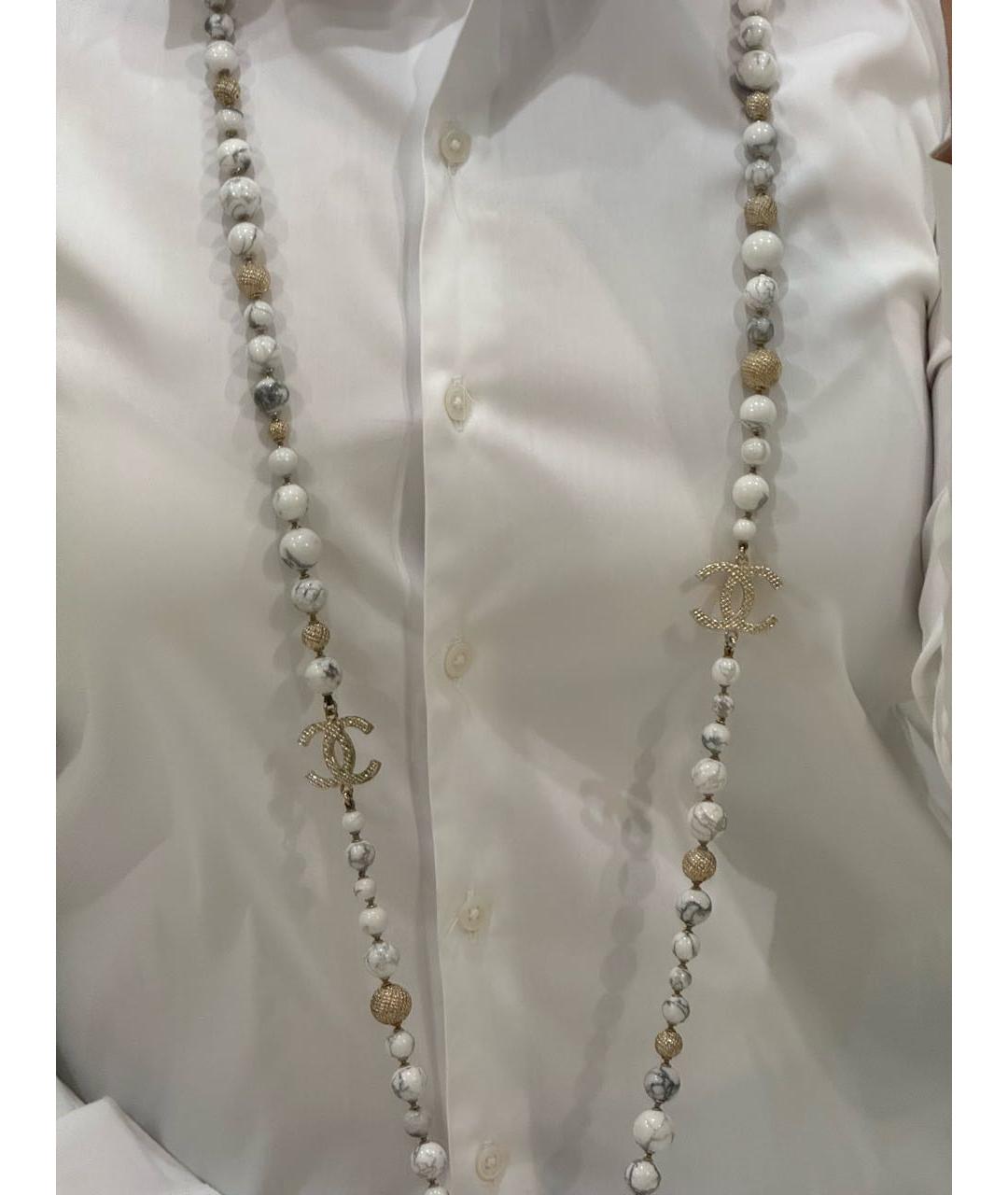 CHANEL Бежевое керамическое колье, фото 4