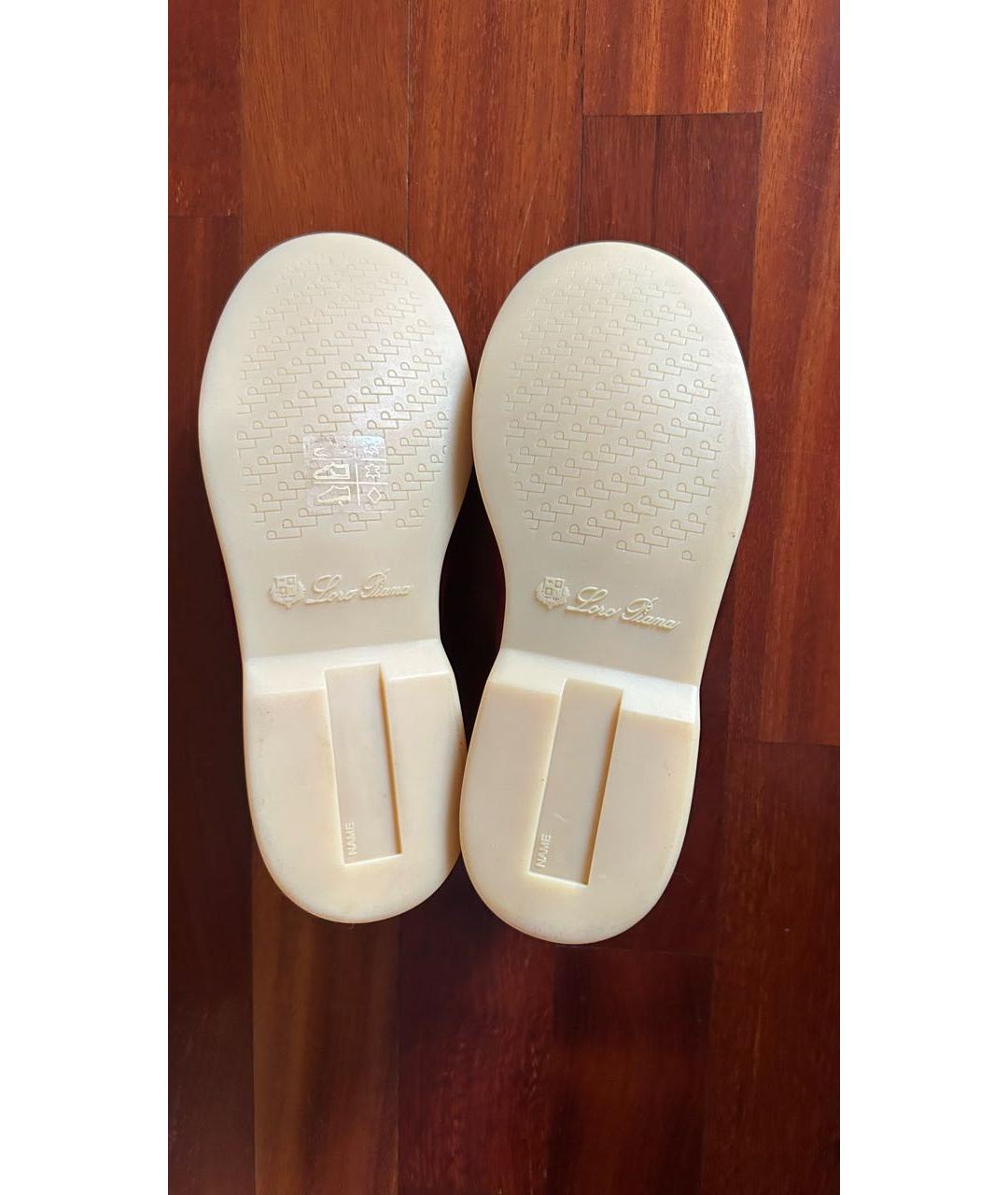 LORO PIANA Бордовые замшевые лоферы и мокасины, фото 4