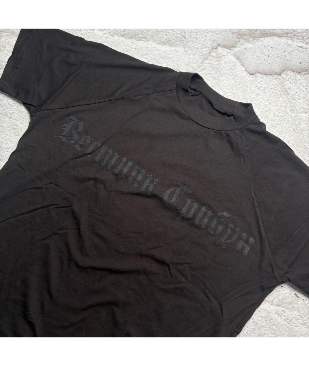 YEEZY Черная хлопковая футболка, фото 2