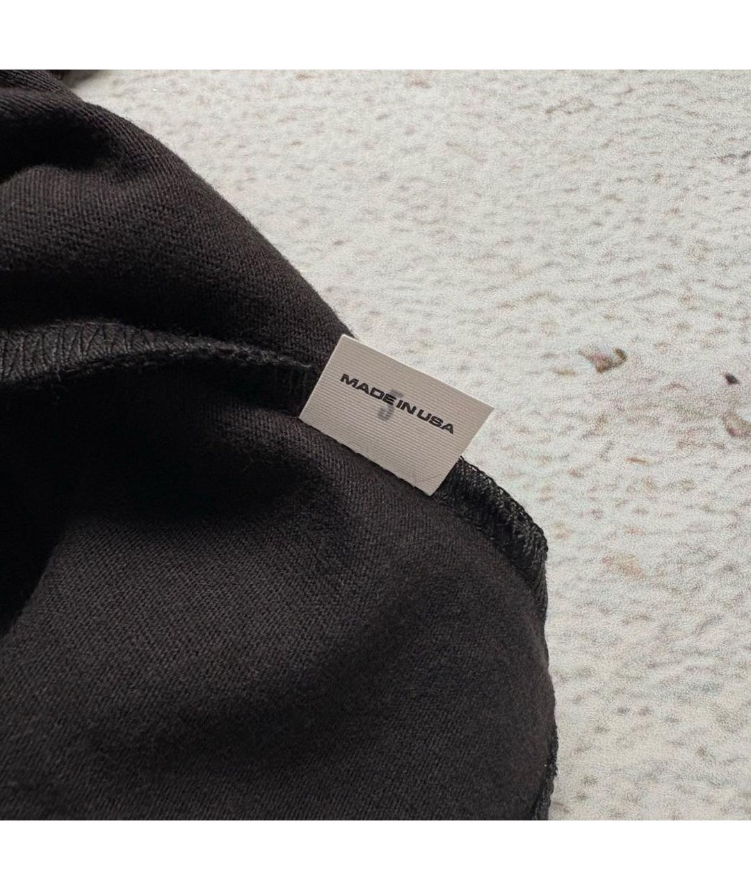 YEEZY Черная хлопковая футболка, фото 5