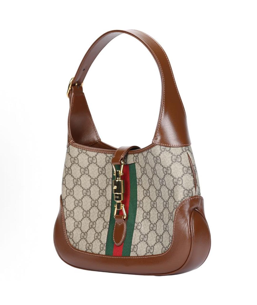 GUCCI Коричневая кожаная сумка через плечо, фото 2