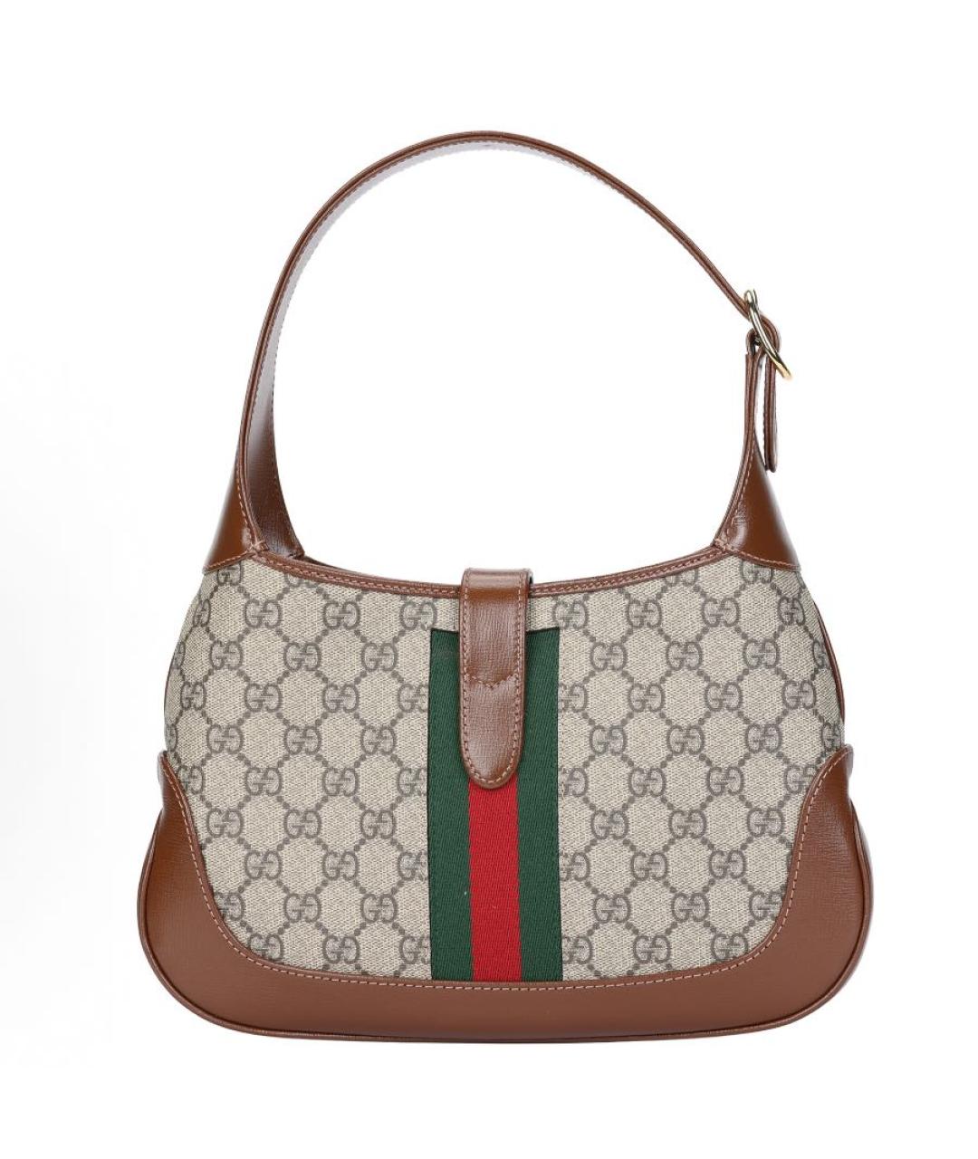 GUCCI Коричневая кожаная сумка через плечо, фото 3