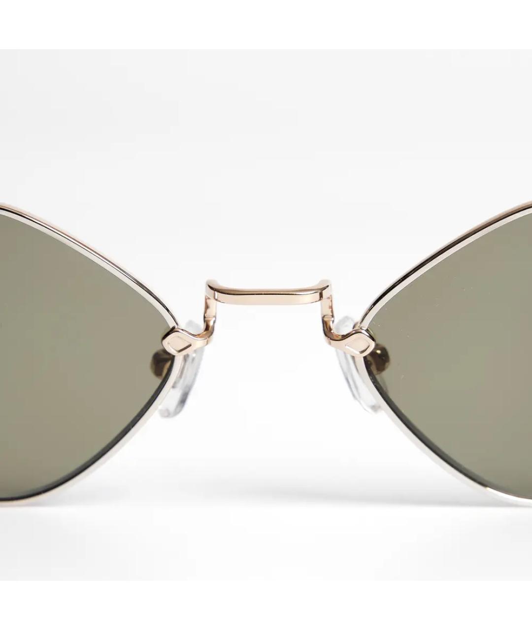 CHROME HEARTS Золотые металлические солнцезащитные очки, фото 2