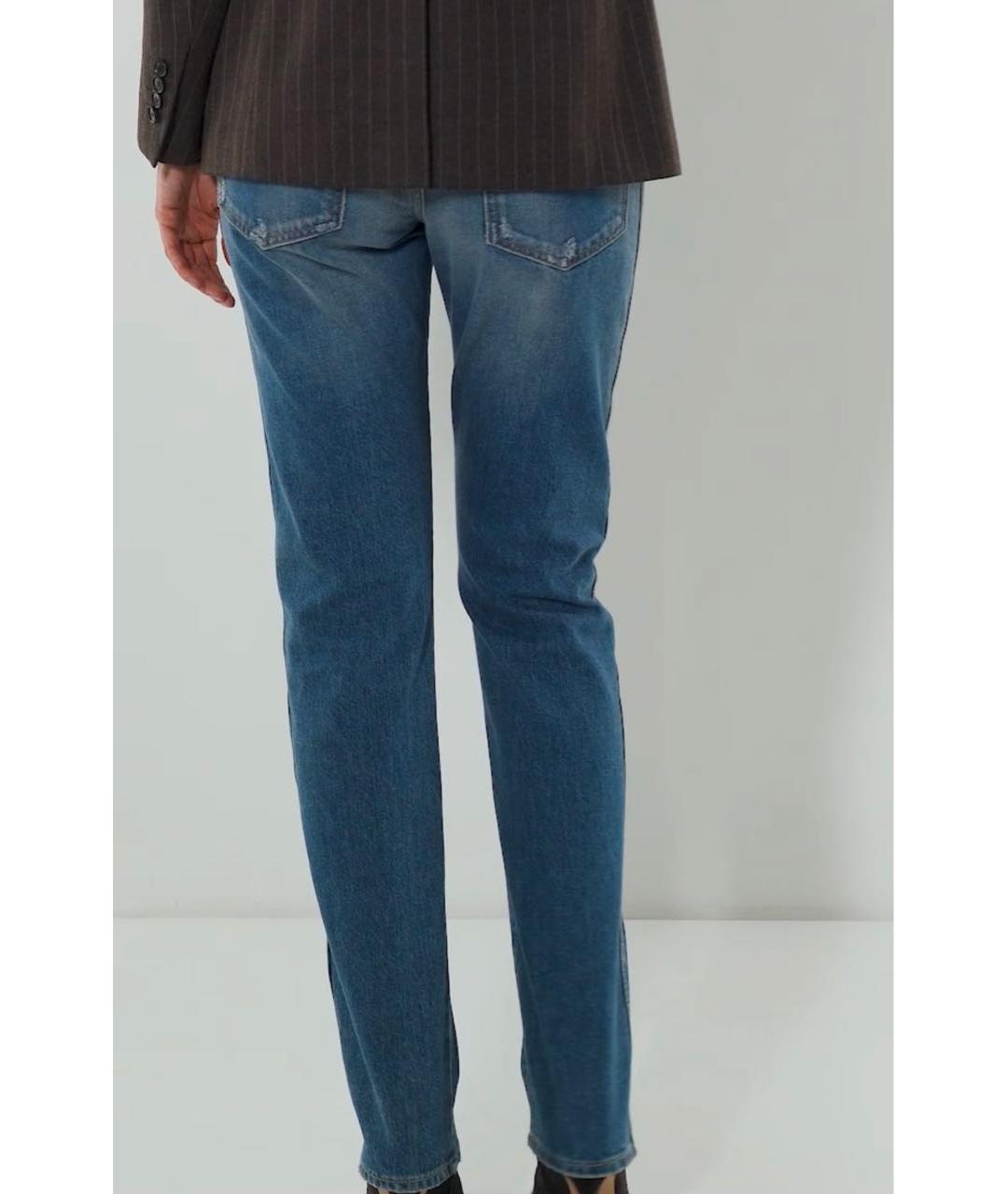 VALENTINO Синие хлопковые прямые джинсы, фото 2
