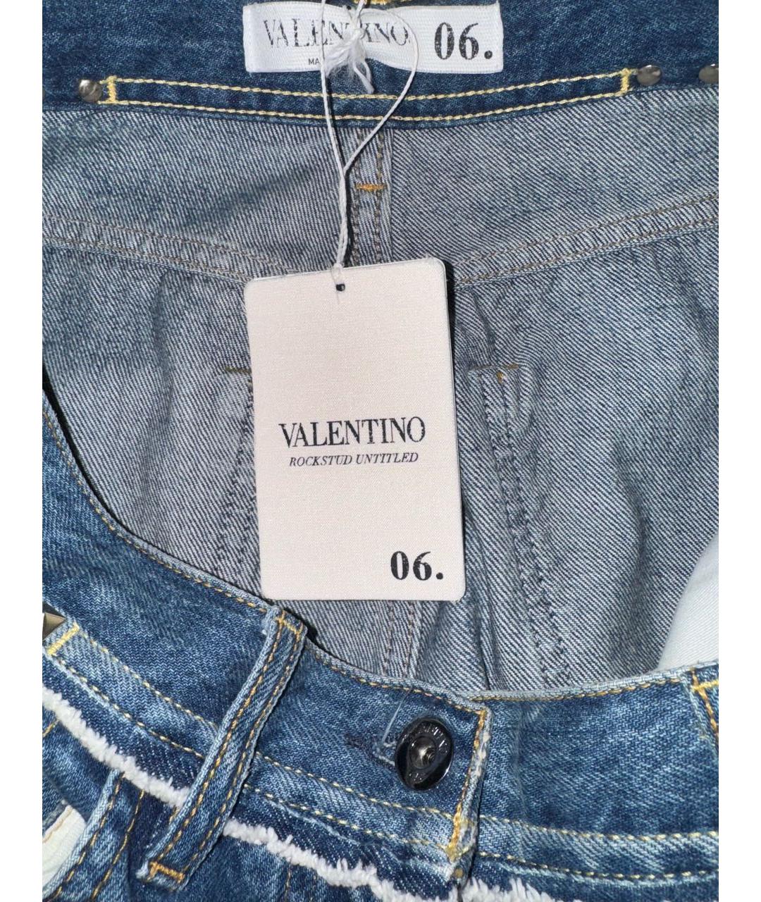 VALENTINO Синие хлопковые прямые джинсы, фото 3