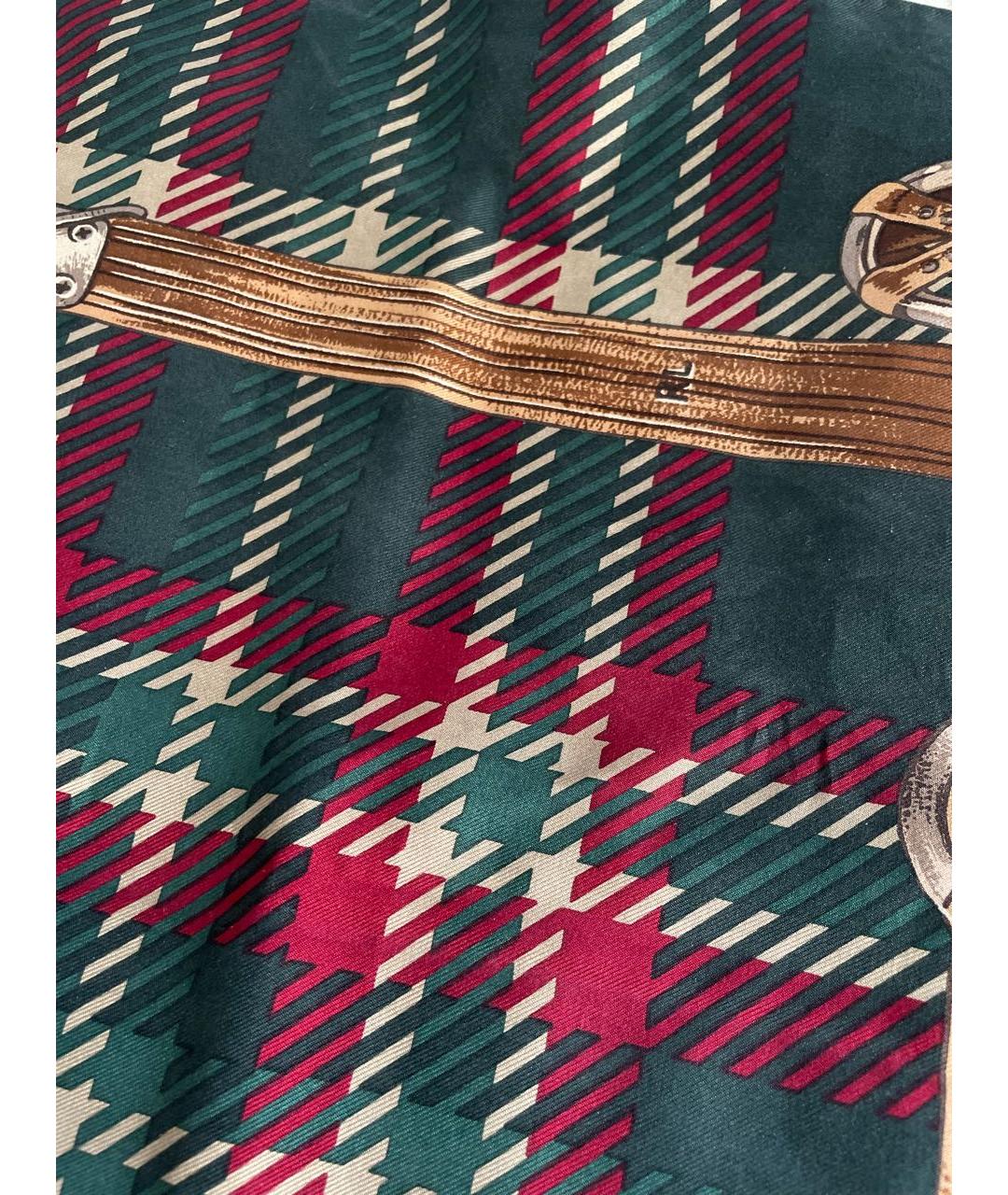 RALPH LAUREN Зеленый шелковый платок, фото 8