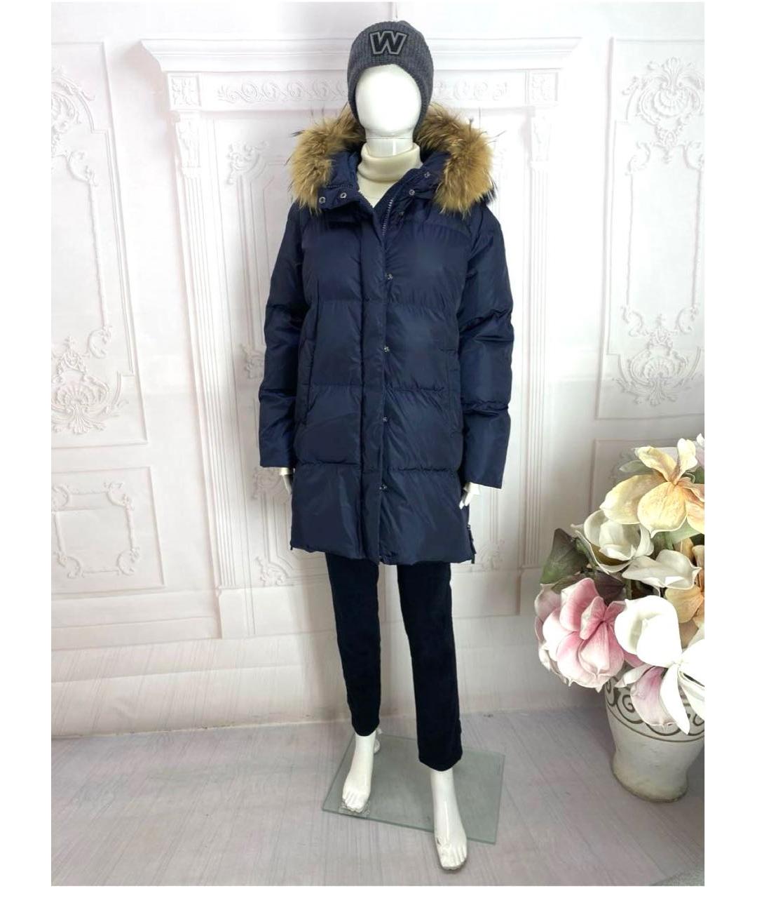 WEEKEND MAX MARA Темно-синий меховой пуховик, фото 5