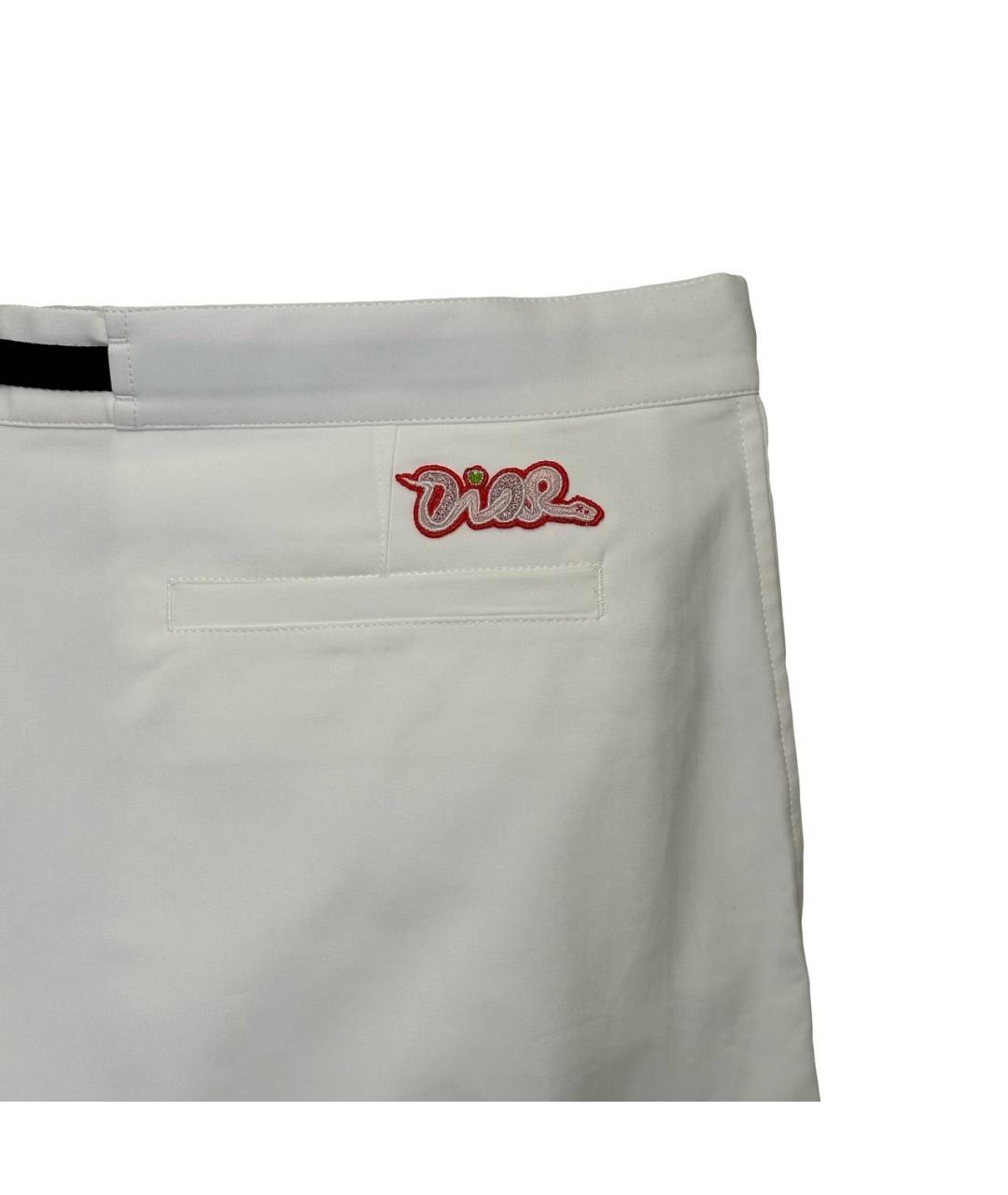 CHRISTIAN DIOR Белые хлопковые повседневные брюки, фото 2