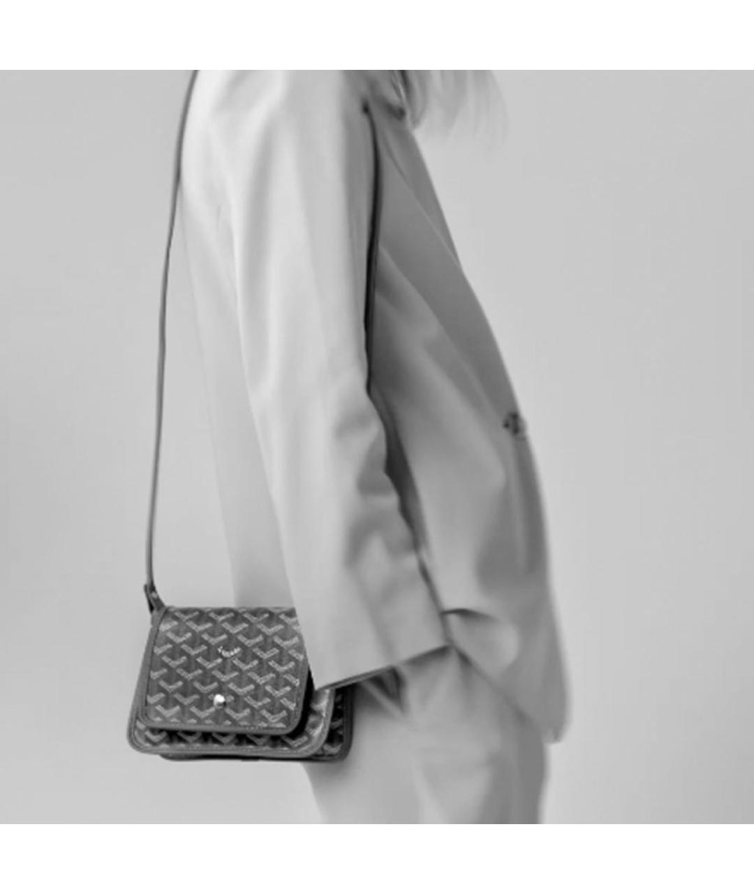 GOYARD Серая кожаная сумка через плечо, фото 2