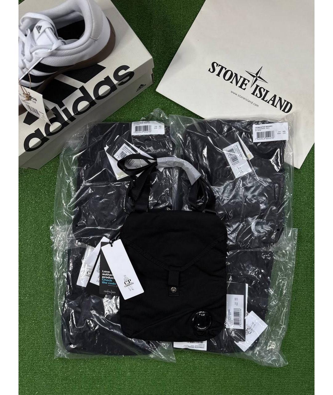 CP COMPANY Черная тканевая сумка на плечо, фото 2