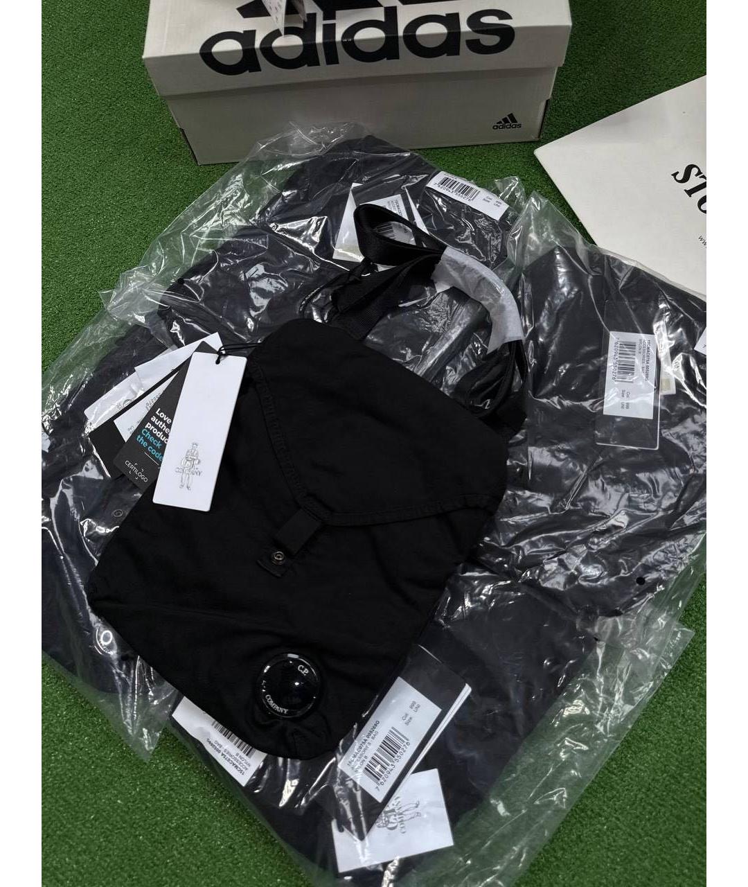 CP COMPANY Черная тканевая сумка на плечо, фото 4