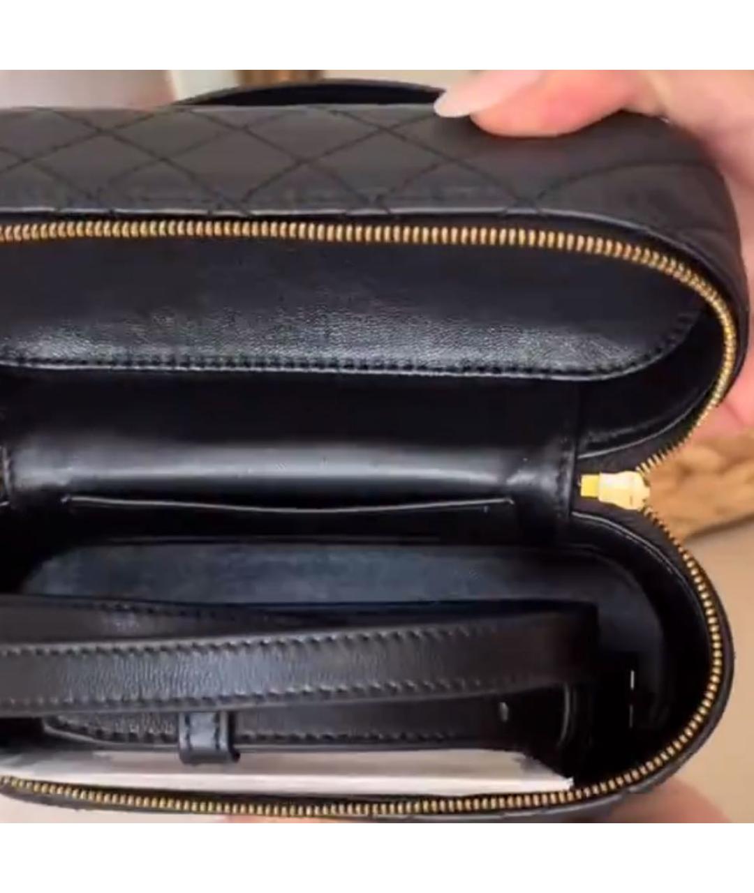 SAINT LAURENT Черная кожаная сумка через плечо, фото 7