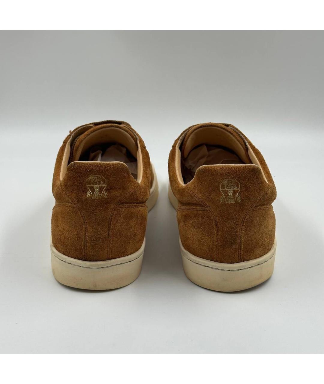 BRUNELLO CUCINELLI Коричневые замшевые низкие кроссовки / кеды, фото 5