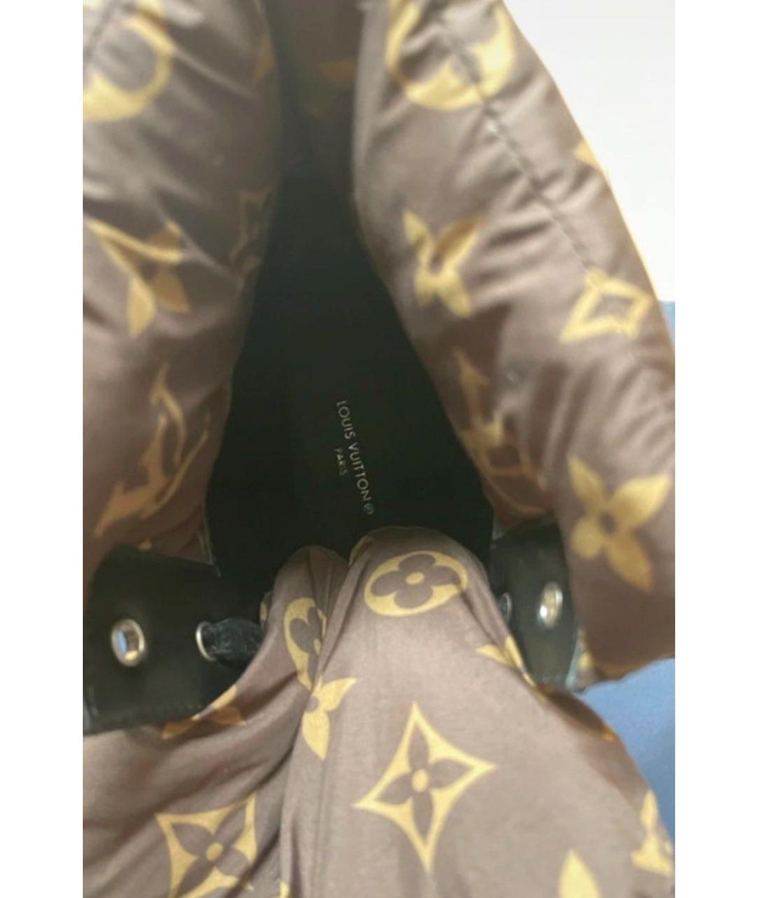 LOUIS VUITTON Черные кожаные ботинки, фото 6