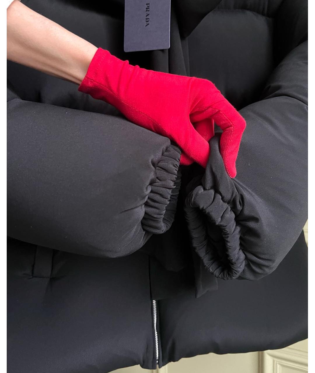 PRADA Черный шелковый пуховик, фото 5