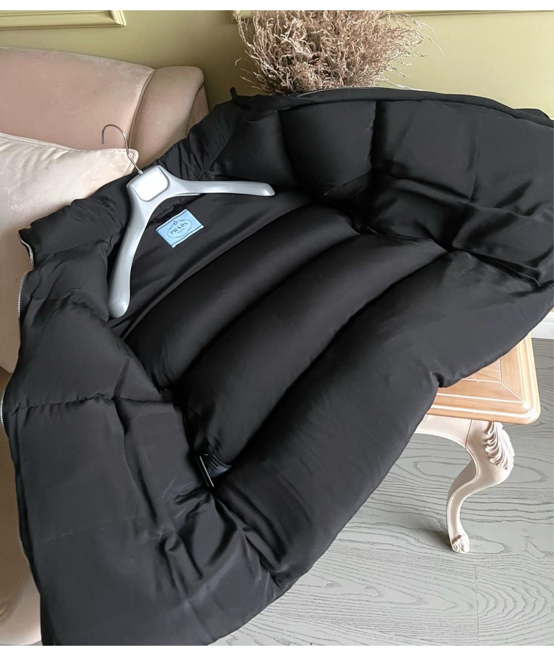PRADA Черный шелковый пуховик, фото 7