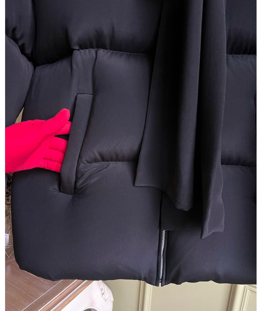 PRADA Черный шелковый пуховик, фото 4