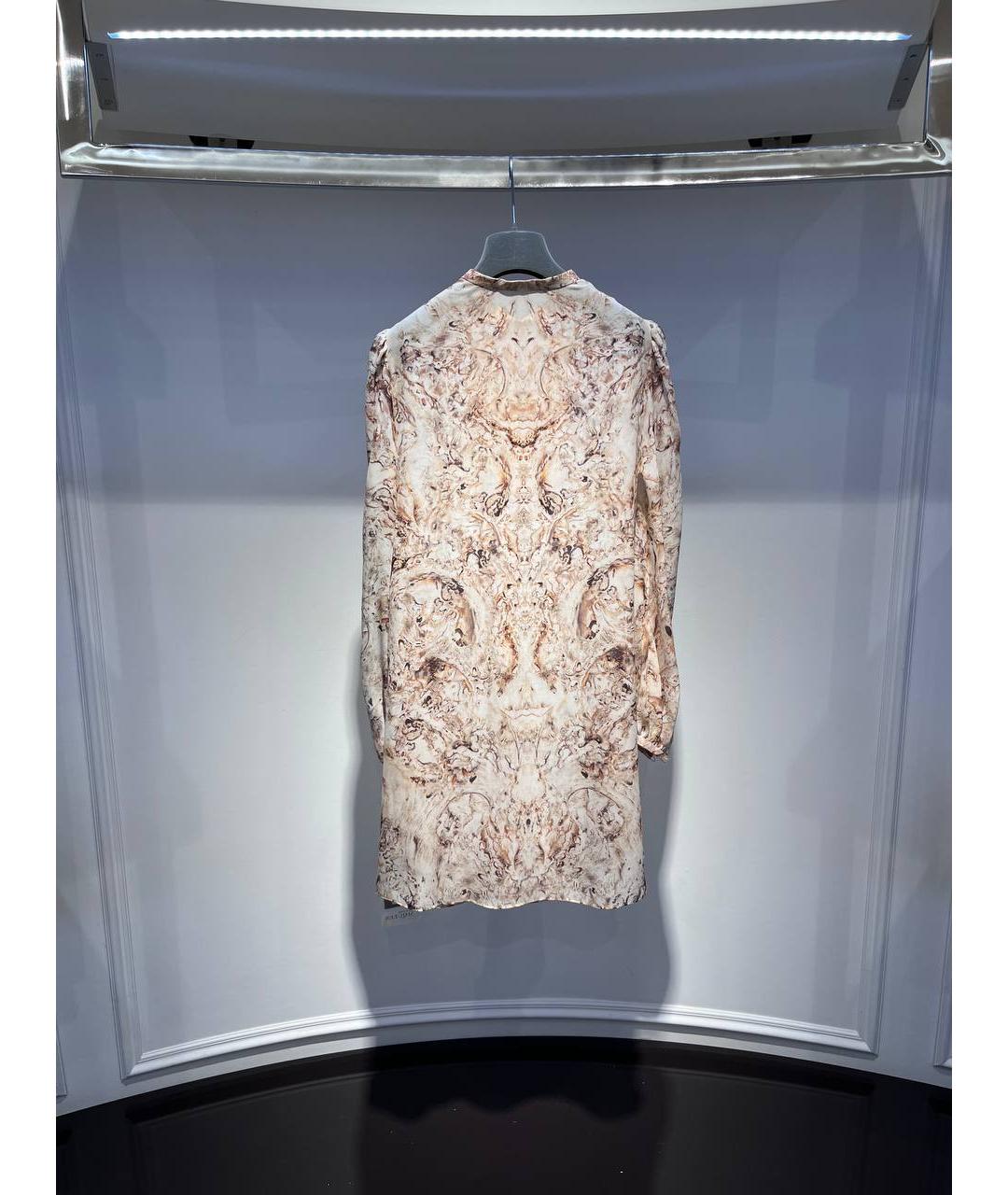 ALEXANDER MCQUEEN Мульти шелковое платье, фото 3