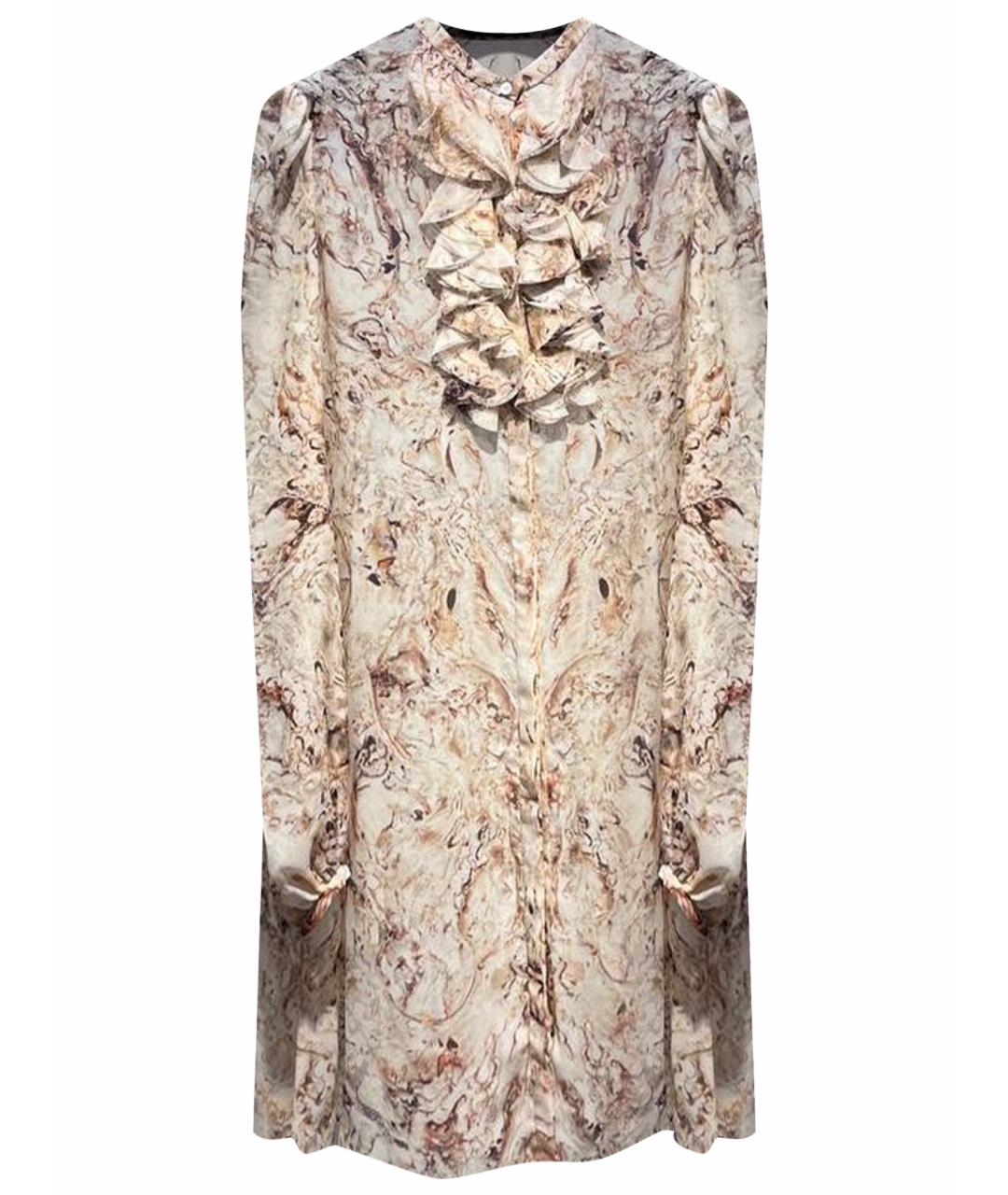 ALEXANDER MCQUEEN Мульти шелковое платье, фото 1