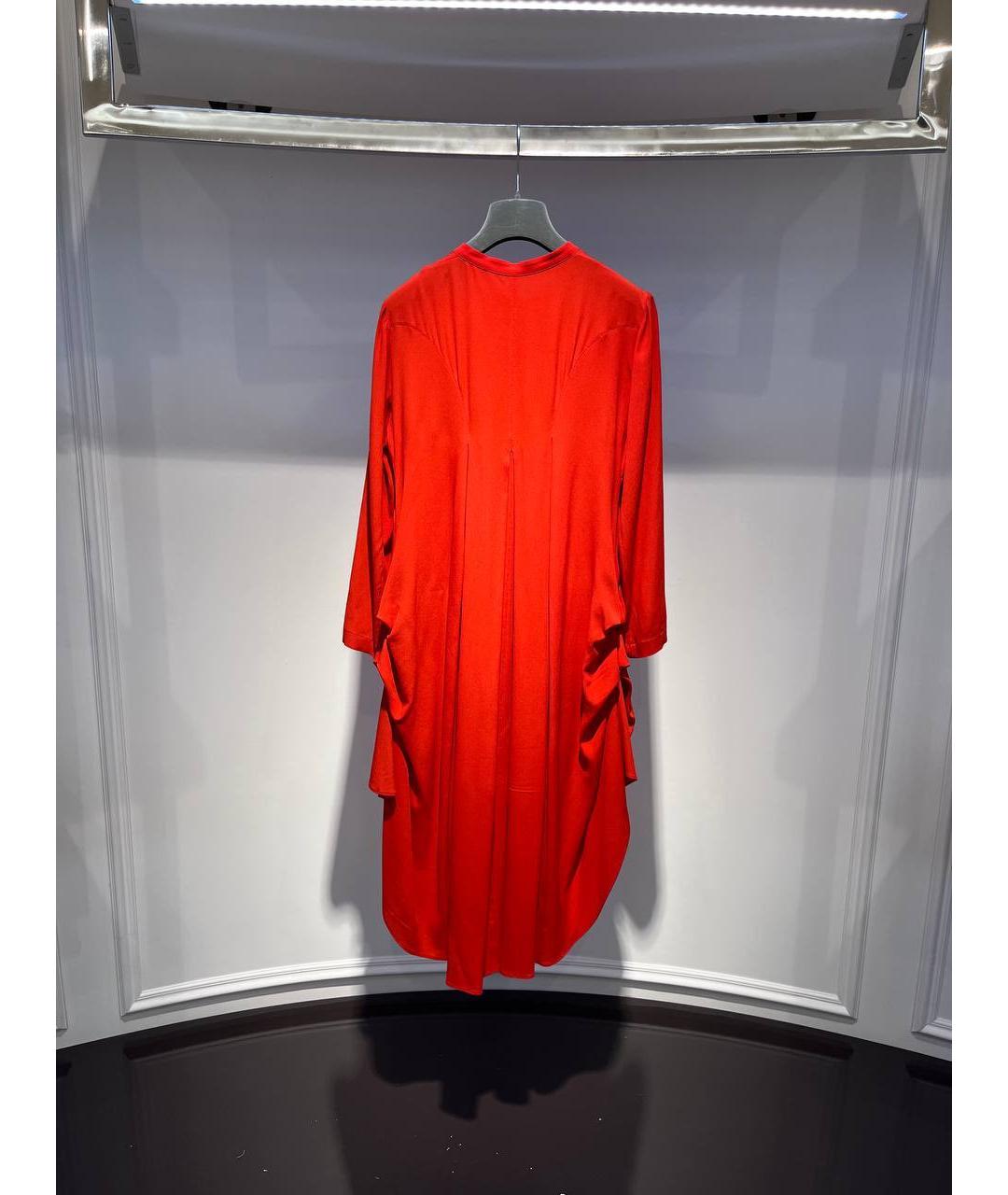 ALEXANDER MCQUEEN Красное шелковое вечернее платье, фото 3