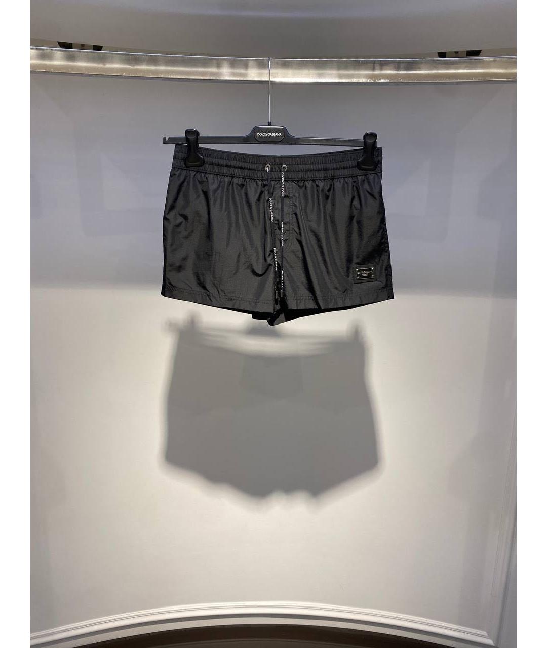 DOLCE&GABBANA Черные полиэстеровые шорты, фото 2