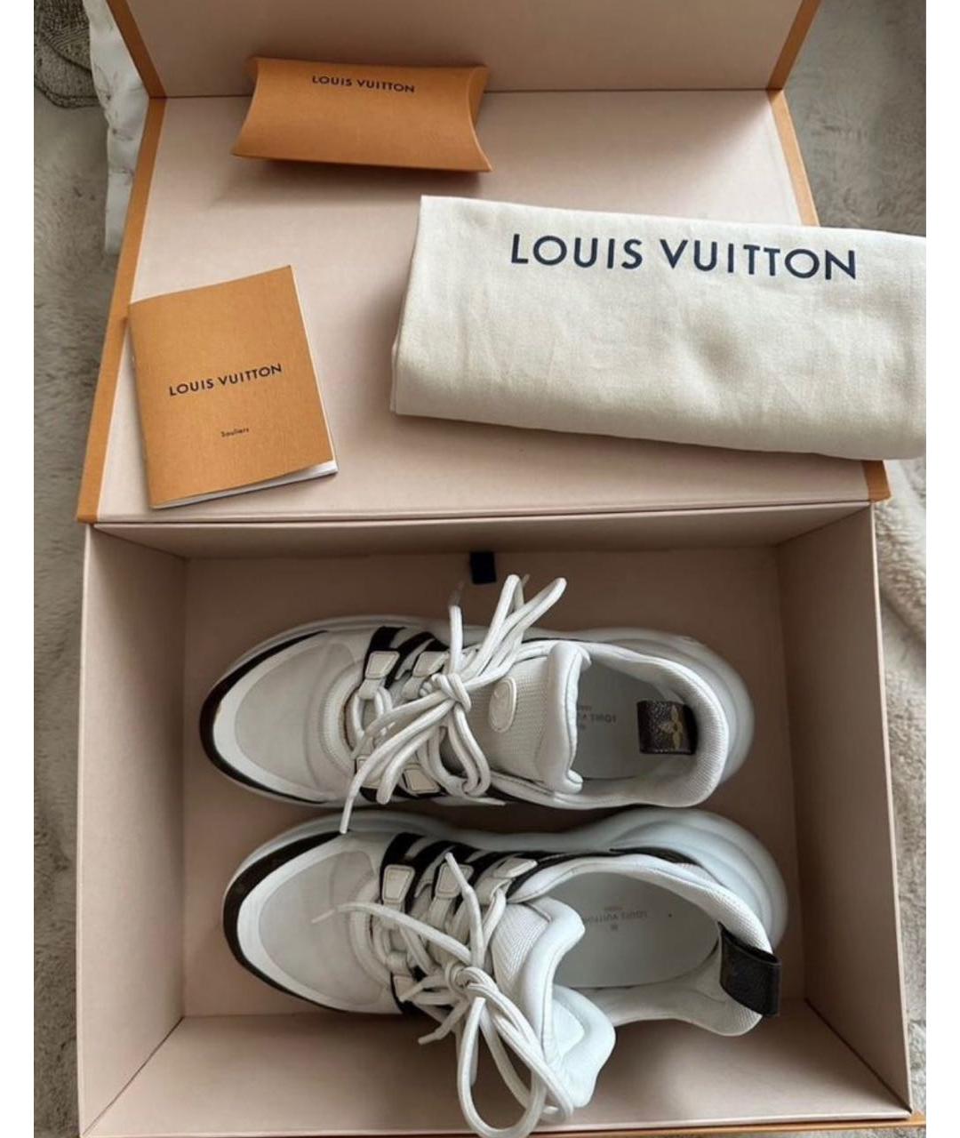 LOUIS VUITTON Белые резиновые кроссовки, фото 4