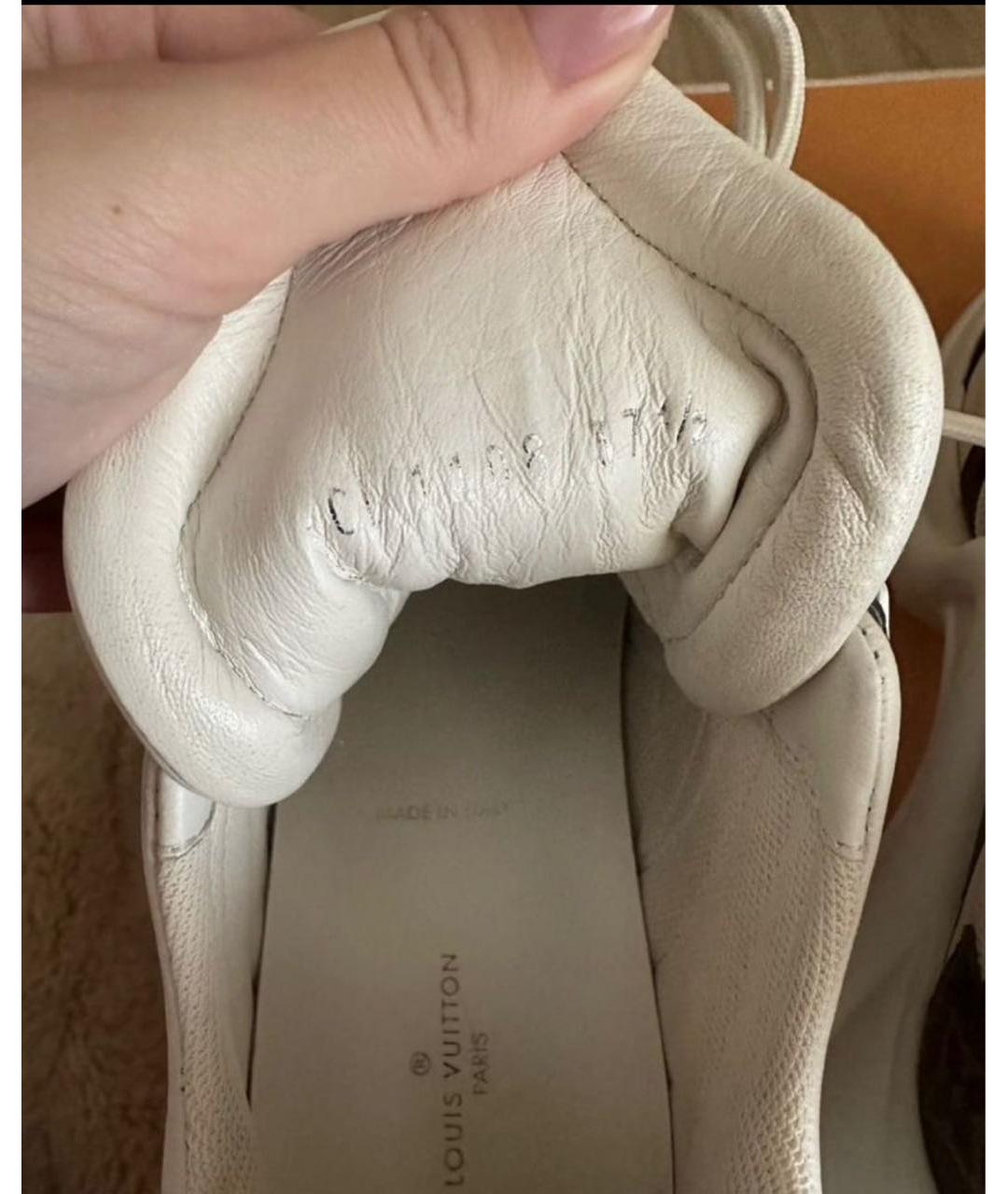 LOUIS VUITTON Белые резиновые кроссовки, фото 7
