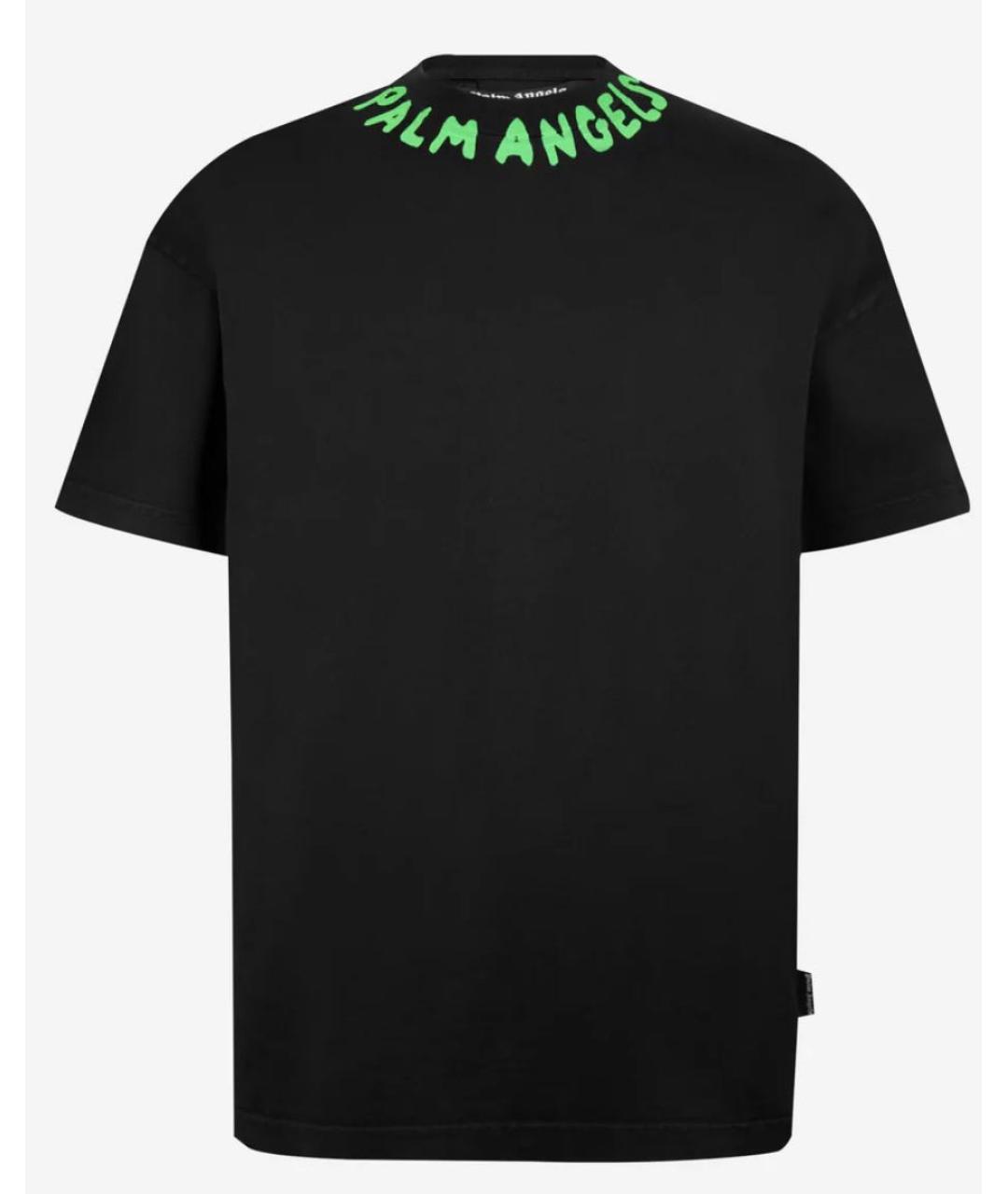 PALM ANGELS Черная хлопковая футболка, фото 6