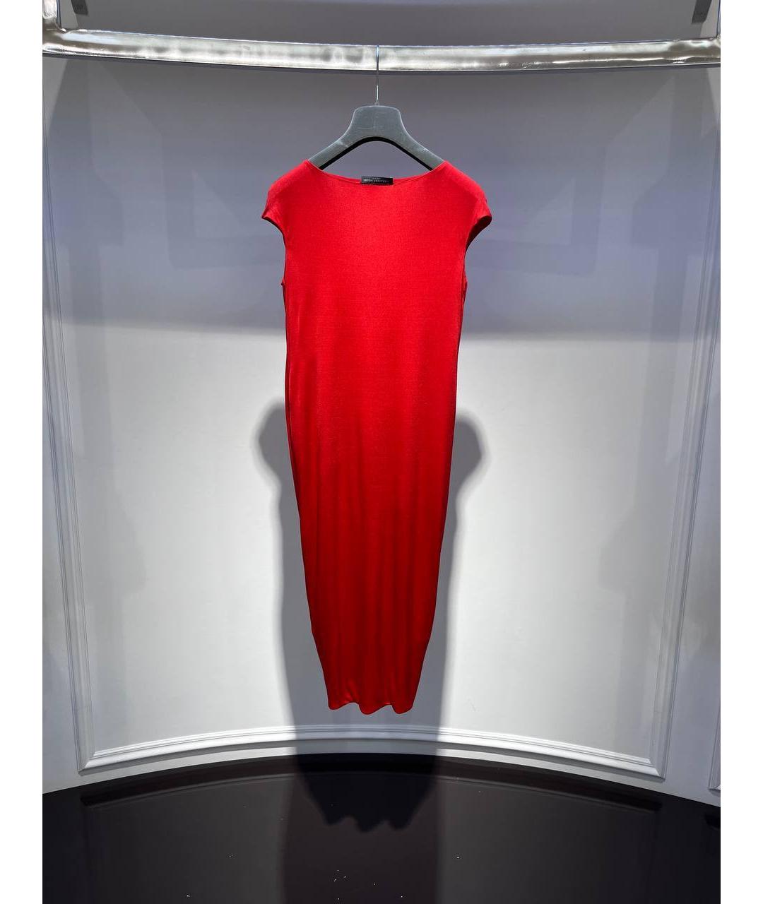 ALEXANDER MCQUEEN Красное вискозное вечернее платье, фото 3